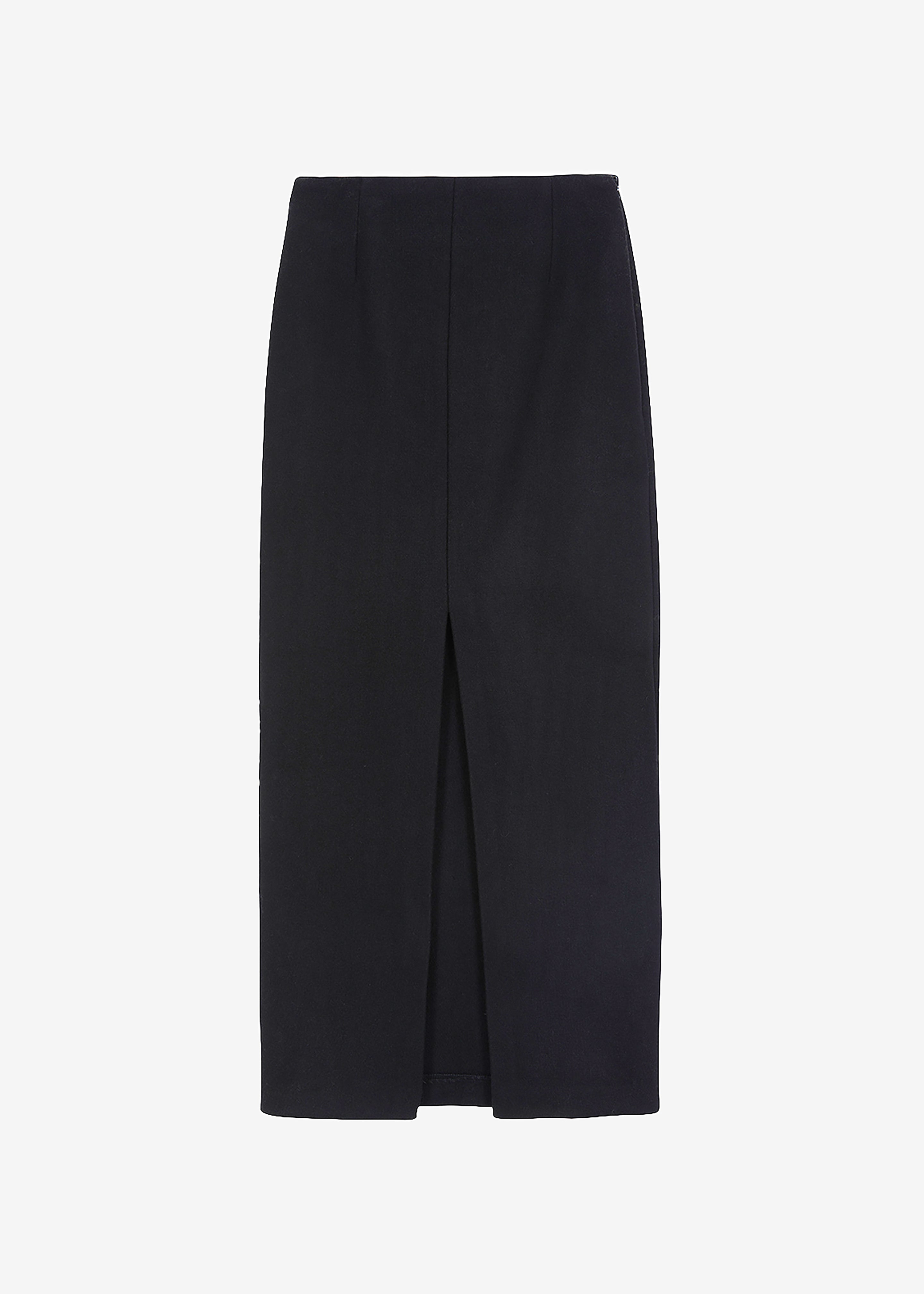 Neasi Wool-Blend Pencil Skirt - Black - 8
