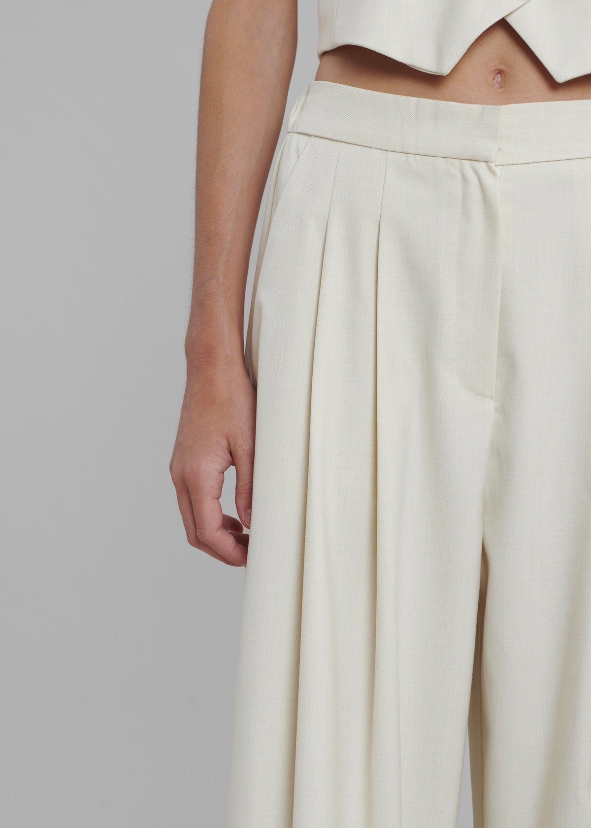 Nemi Wide Cuff Pants - Cream - 5
