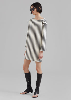 Nino Mini Dress - Black Stripe
