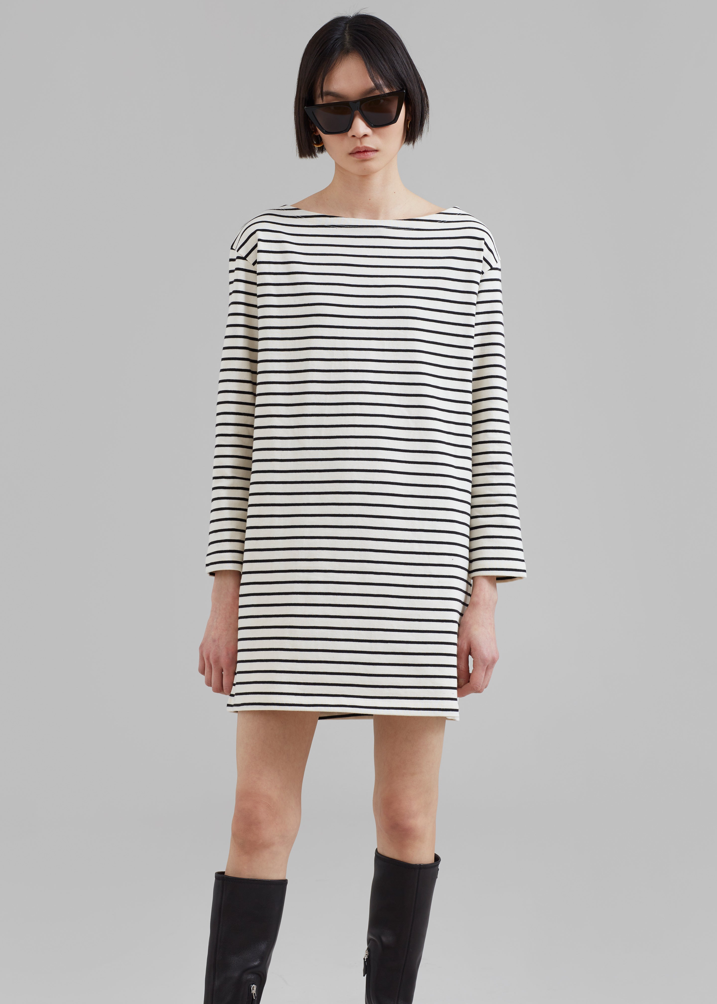 Nino Mini Dress - Black Stripe - 2
