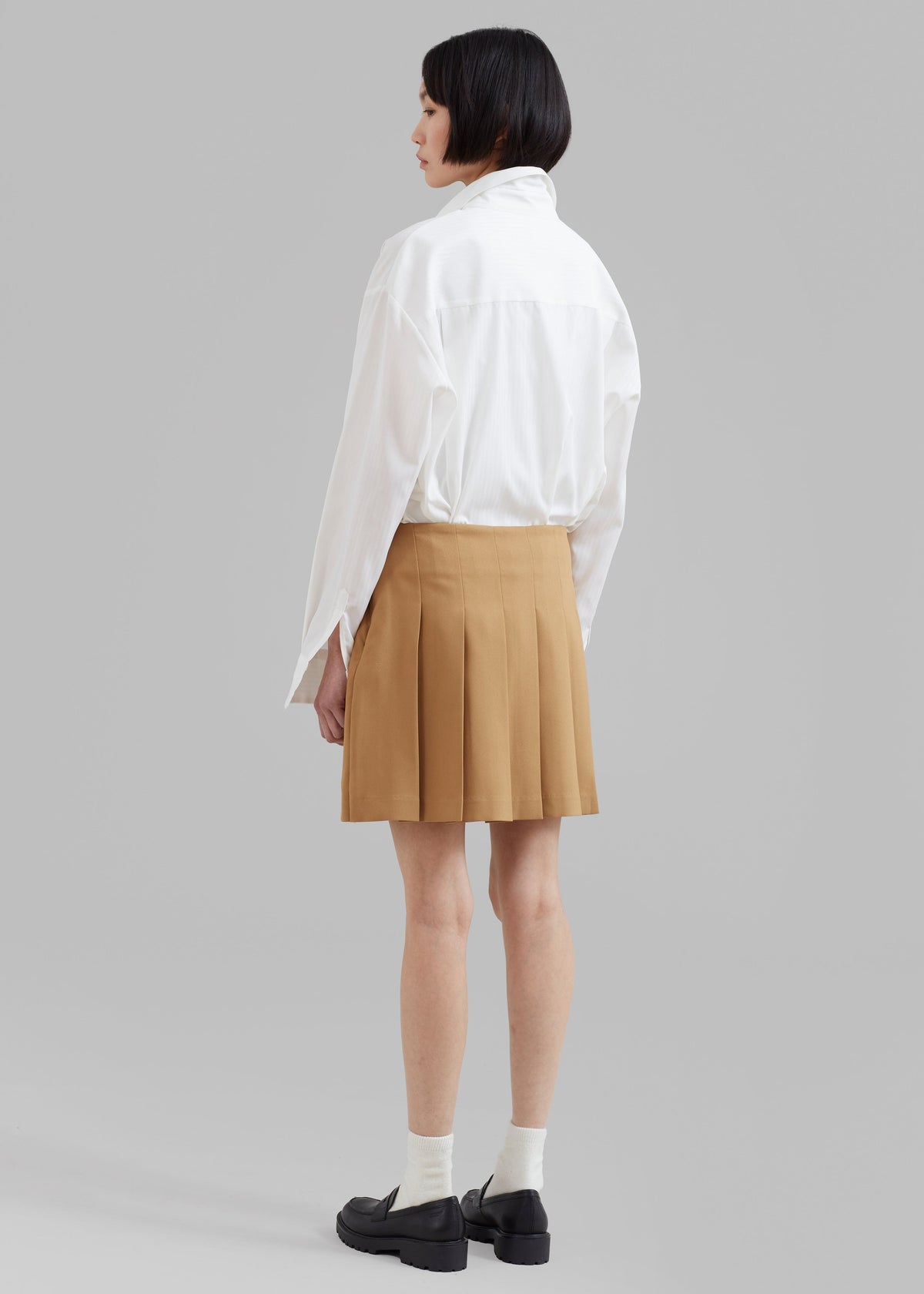 Nyra Pleated Skirt - Camel - 5