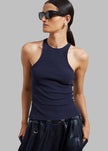 Ophelia Rib Tank Top - Navy