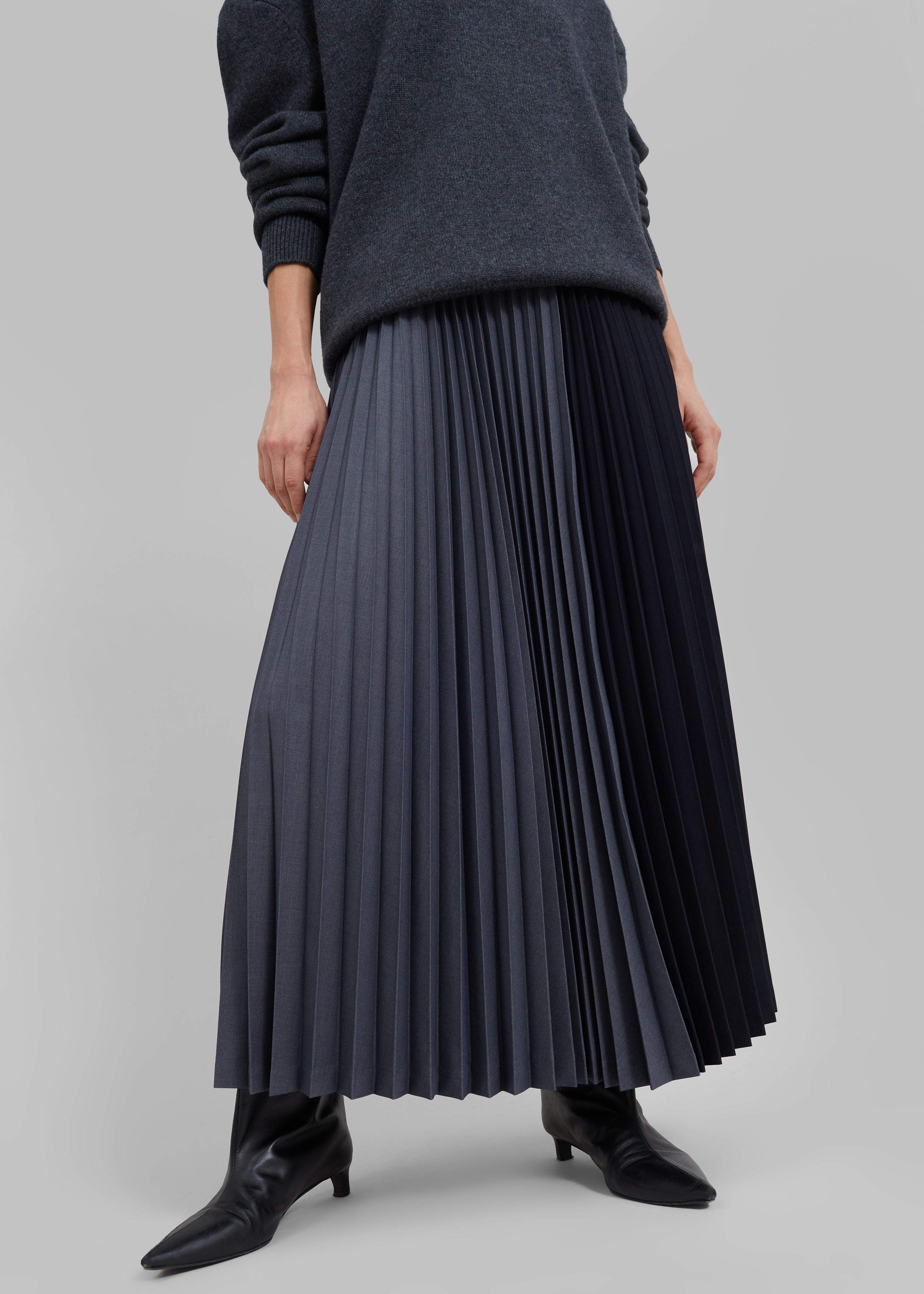 Orem Pleated Skirt - Charcoal - 4