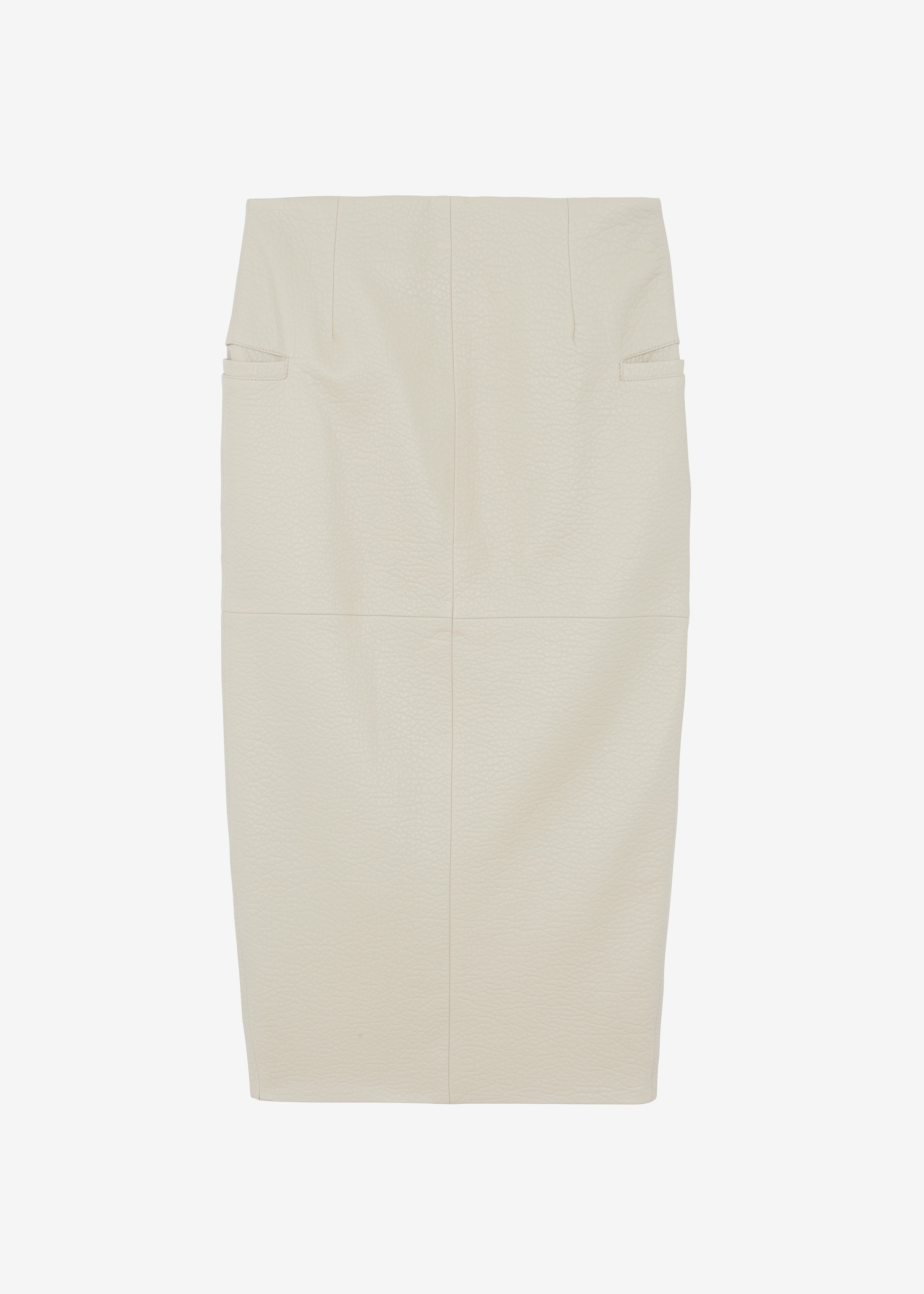 Orion Faux Leather Midi Skirt Cream Frankie Shop Europe