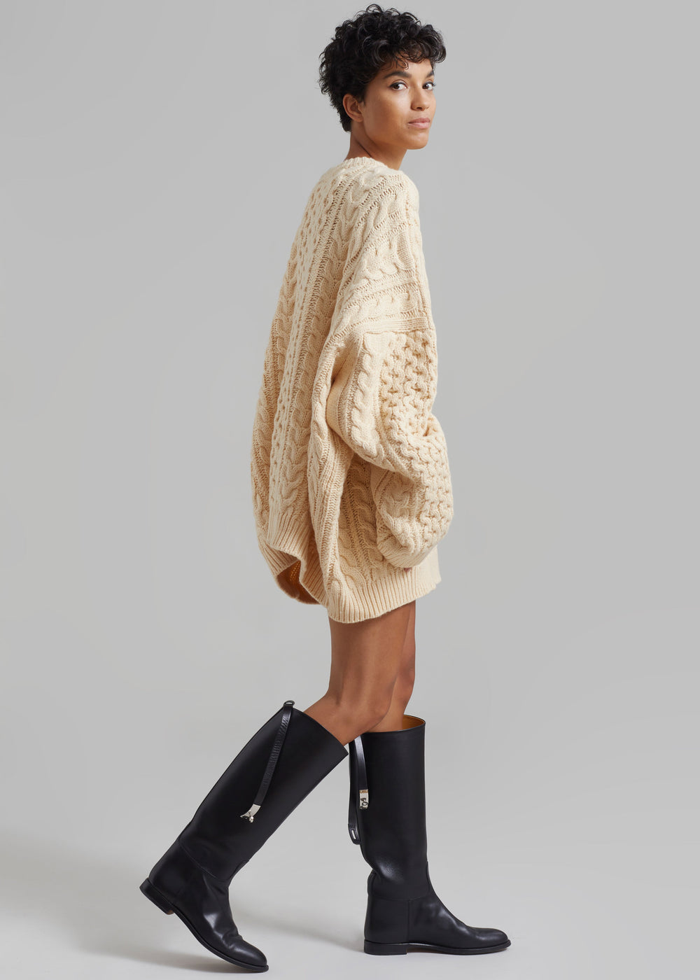 Pailey Braided Sweater - Cream