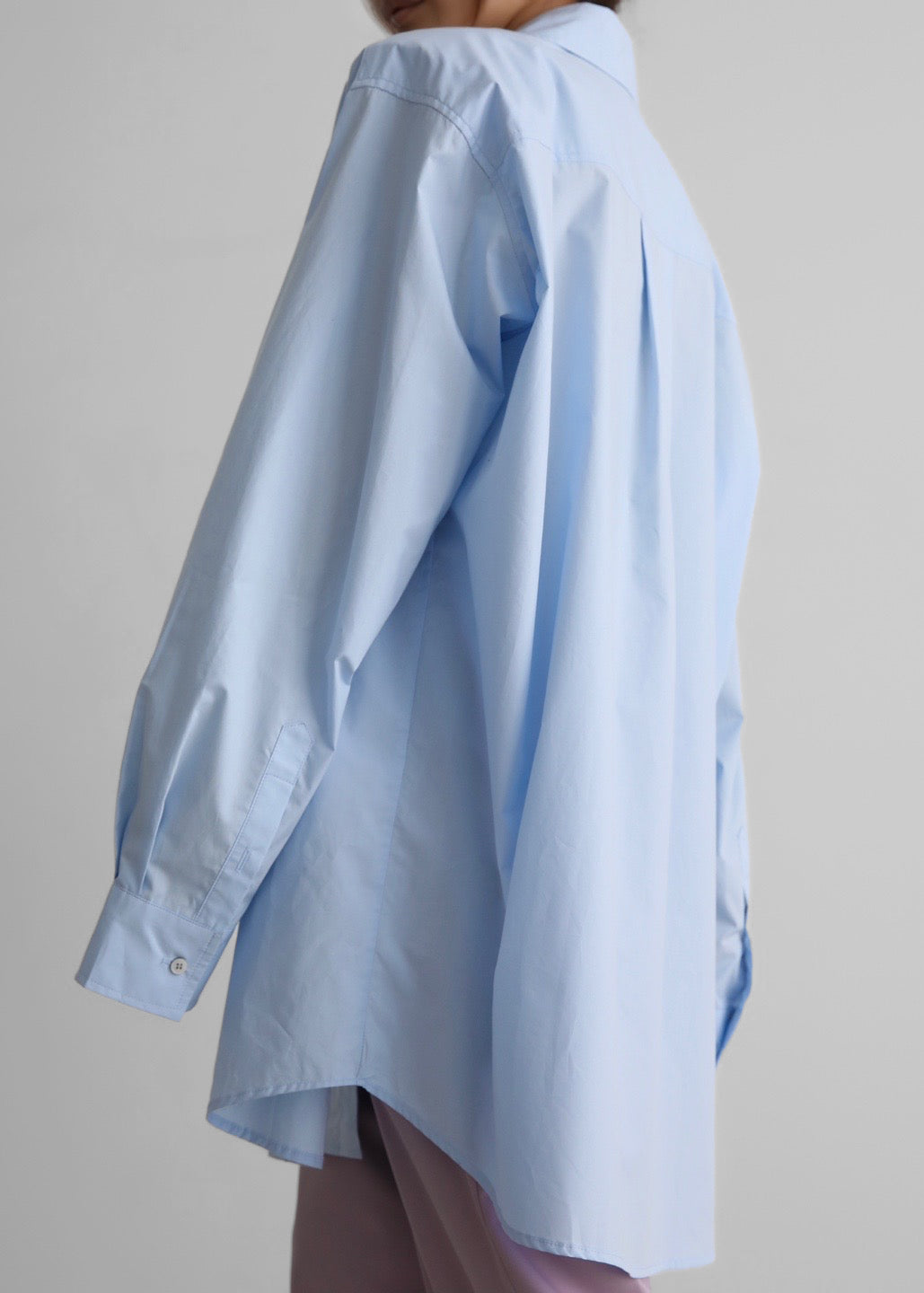 Panama Oversized Shirt - Light Blue - 2