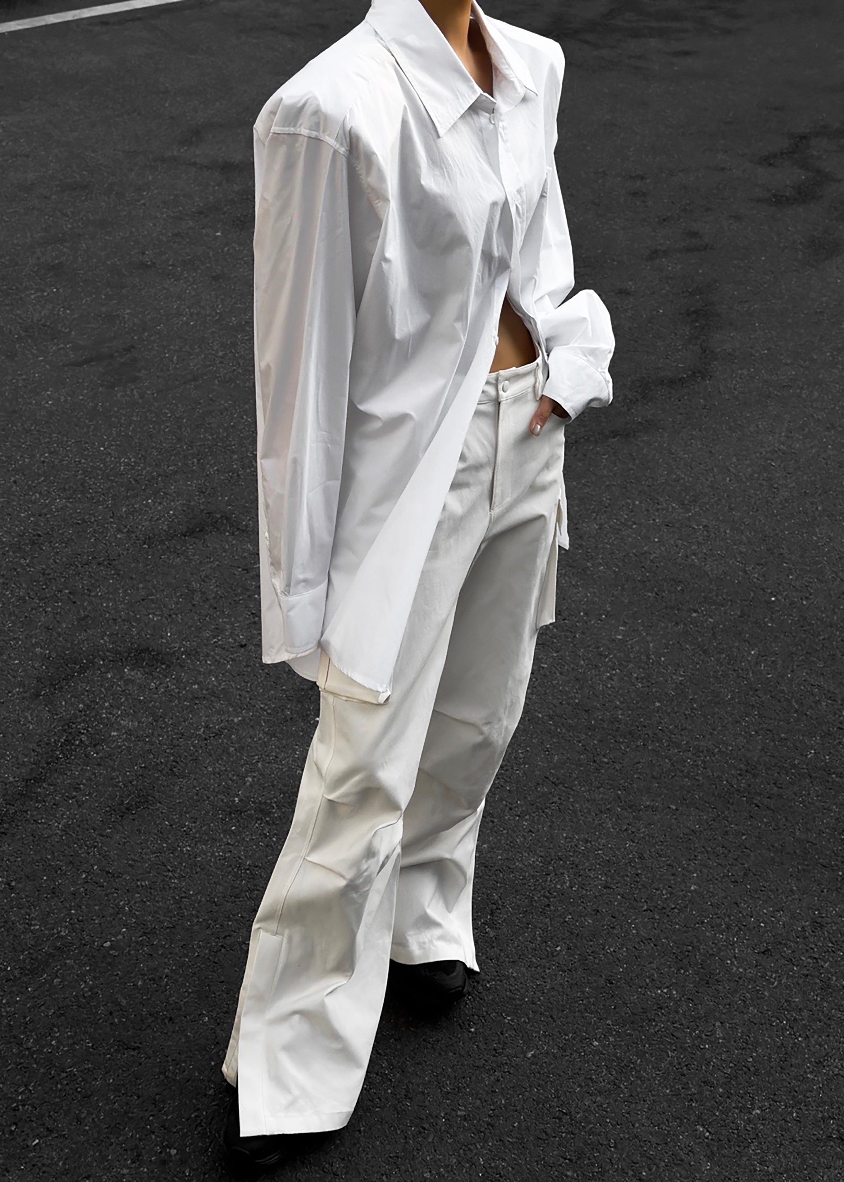 Panama Oversized Shirt - White - 4