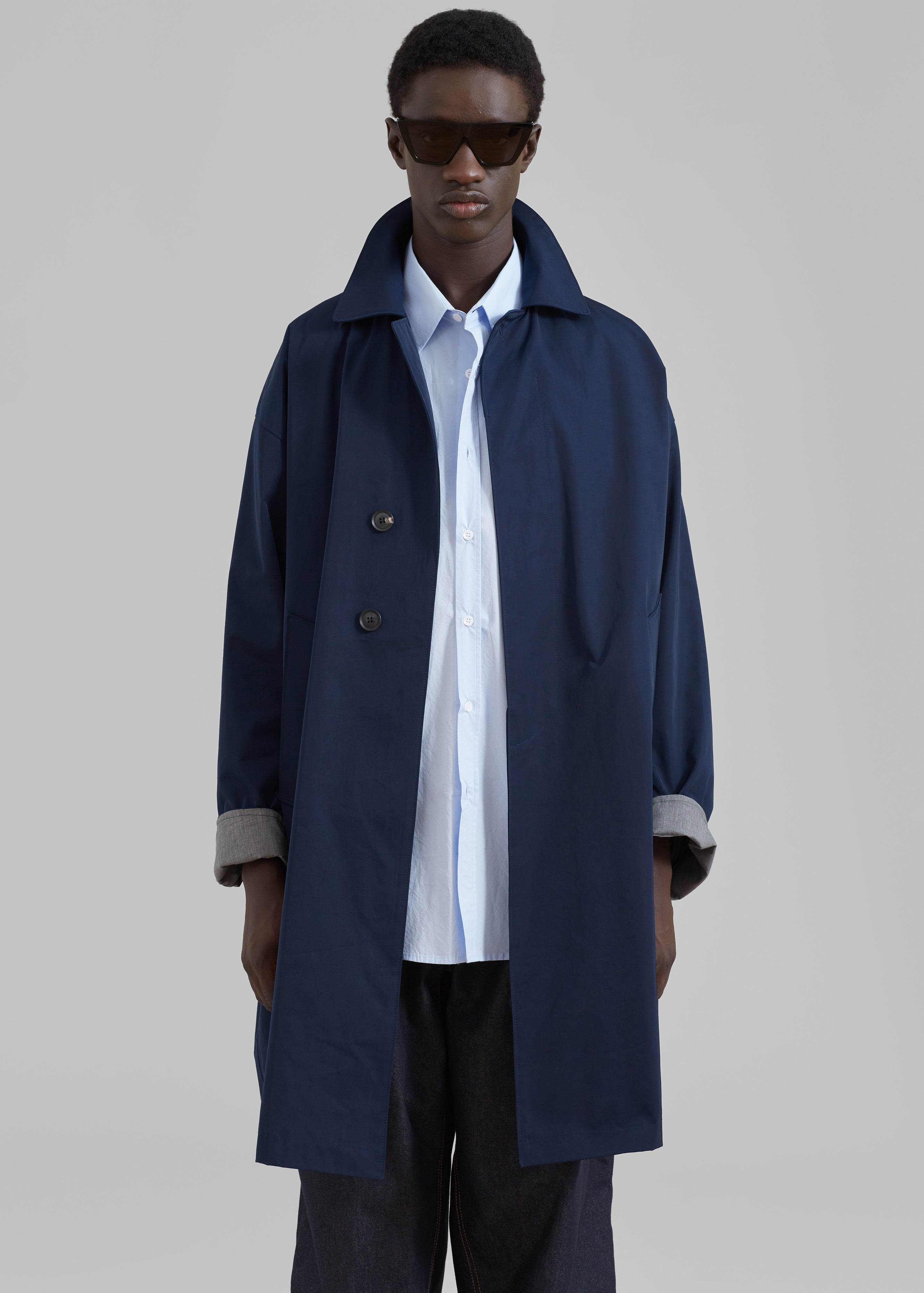 Peter Trench Coat - Navy – Frankie Shop Europe