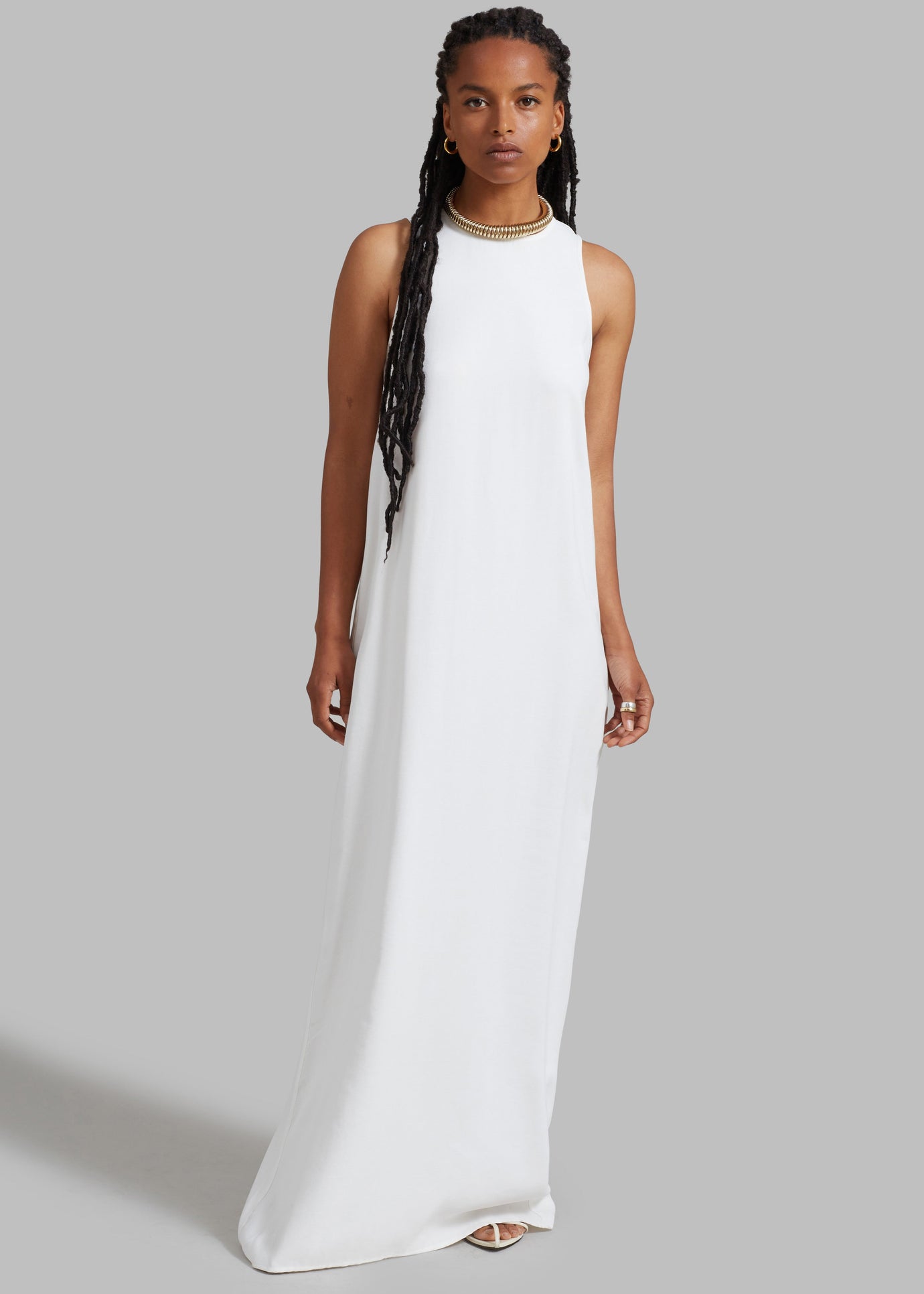 Phoebe Sleeveless Maxi Dress - White