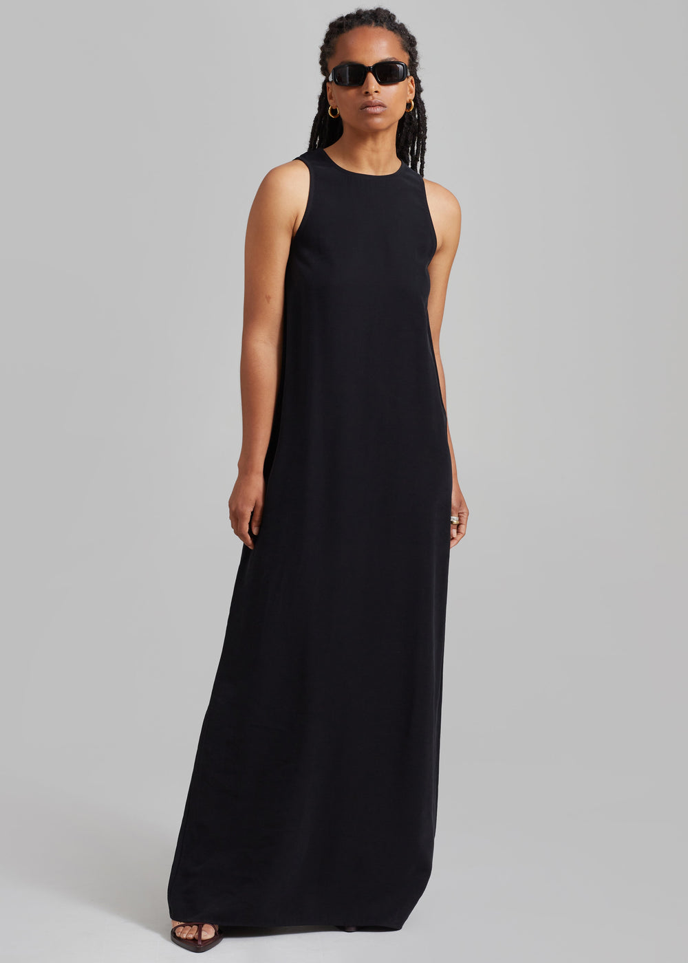 Phoebe Sleeveless Maxi Dress - Black
