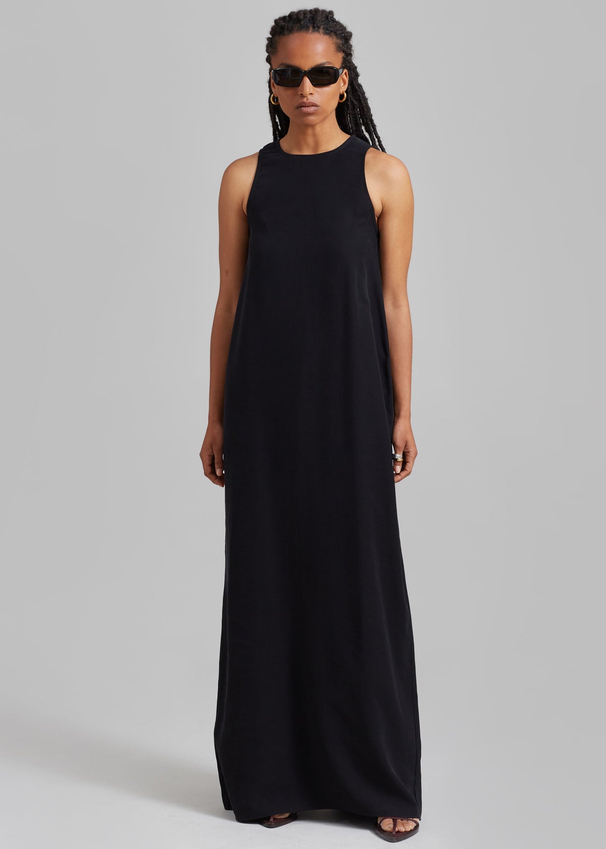 Phoebe Sleeveless Maxi Dress - Black - 3
