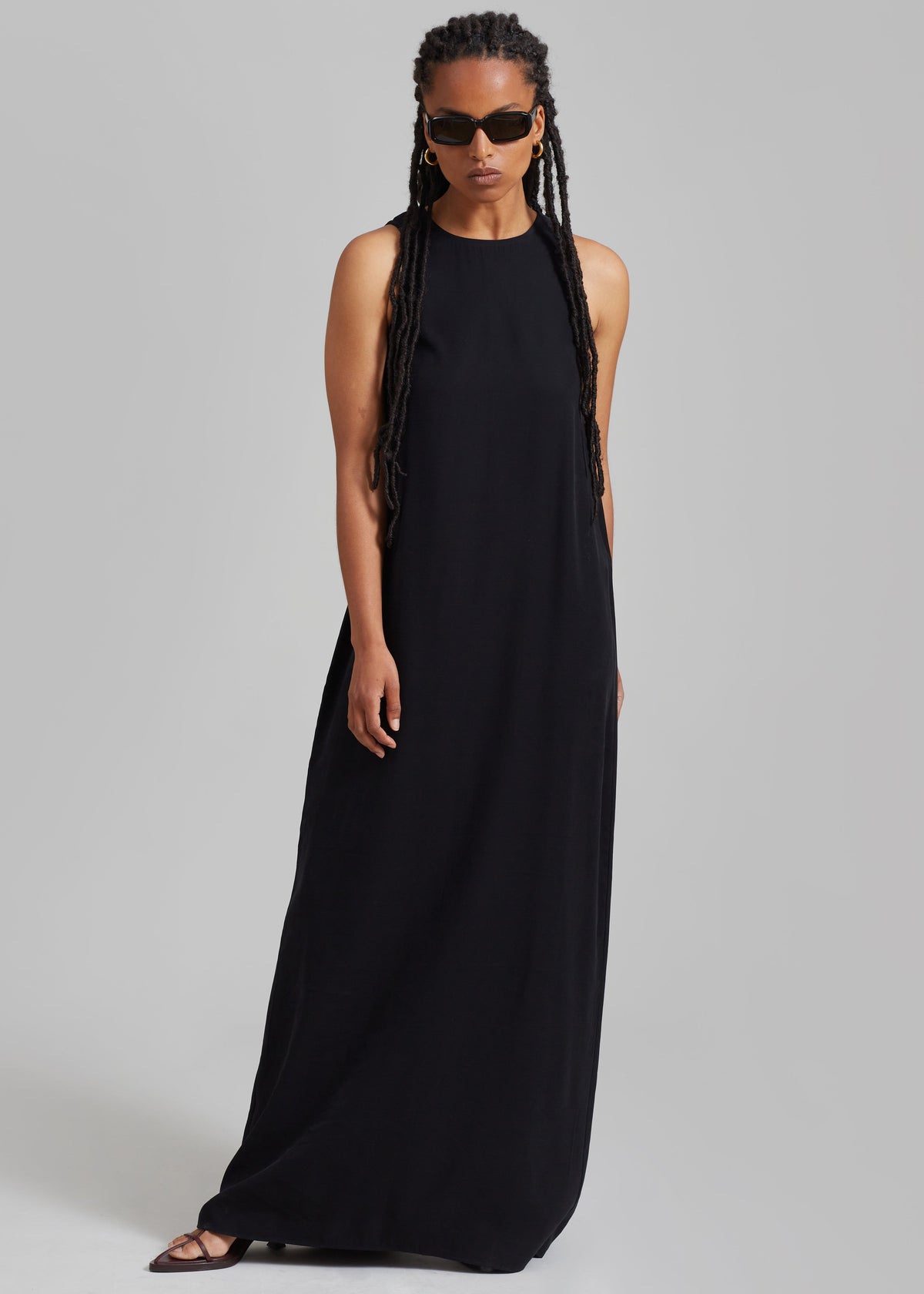 Phoebe Sleeveless Maxi Dress - Black - 4