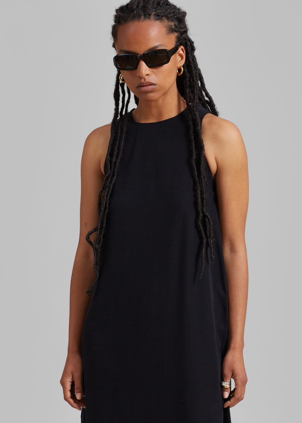 Phoebe Sleeveless Maxi Dress - Black - 1