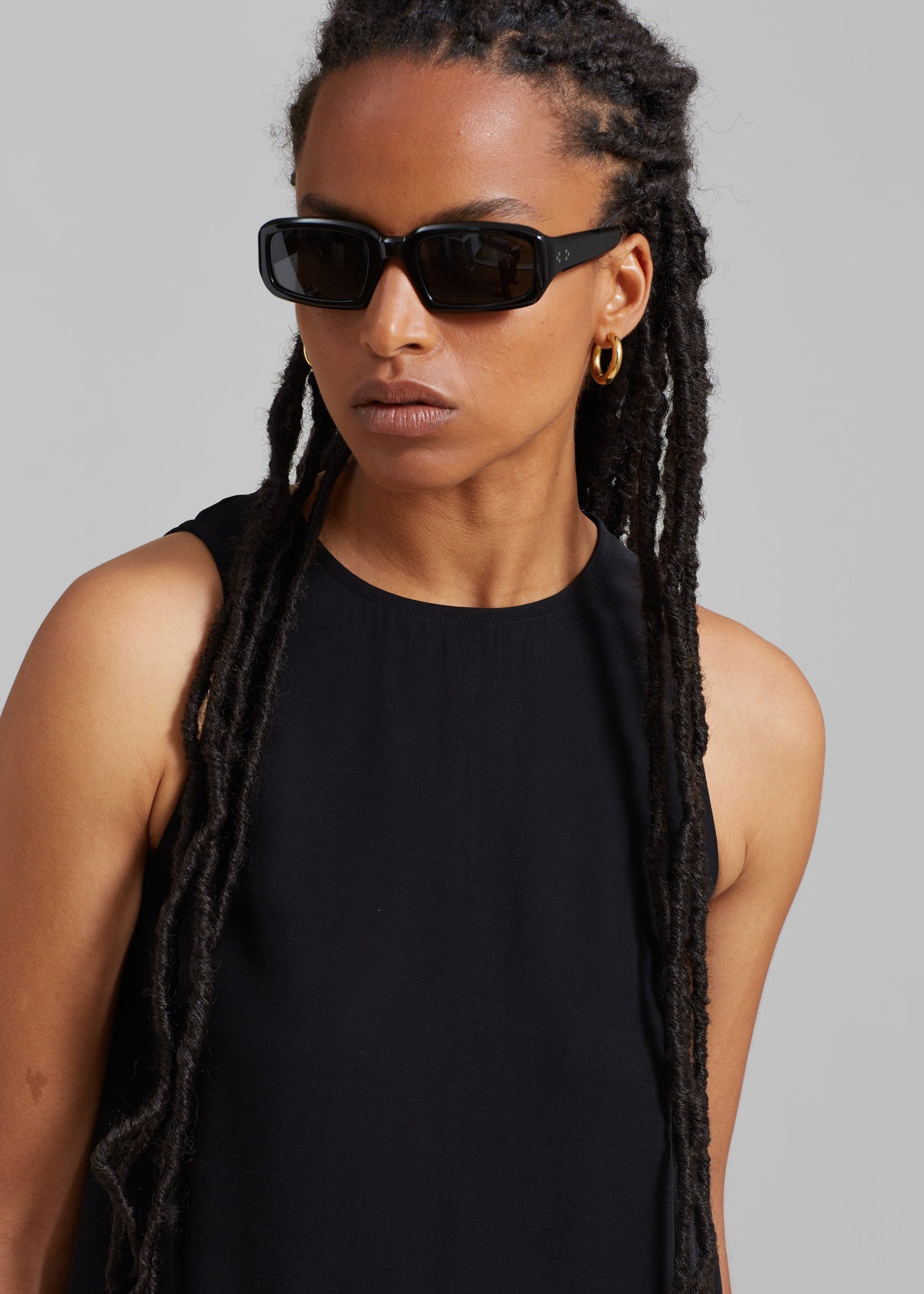 Phoebe Sleeveless Maxi Dress - Black - 5