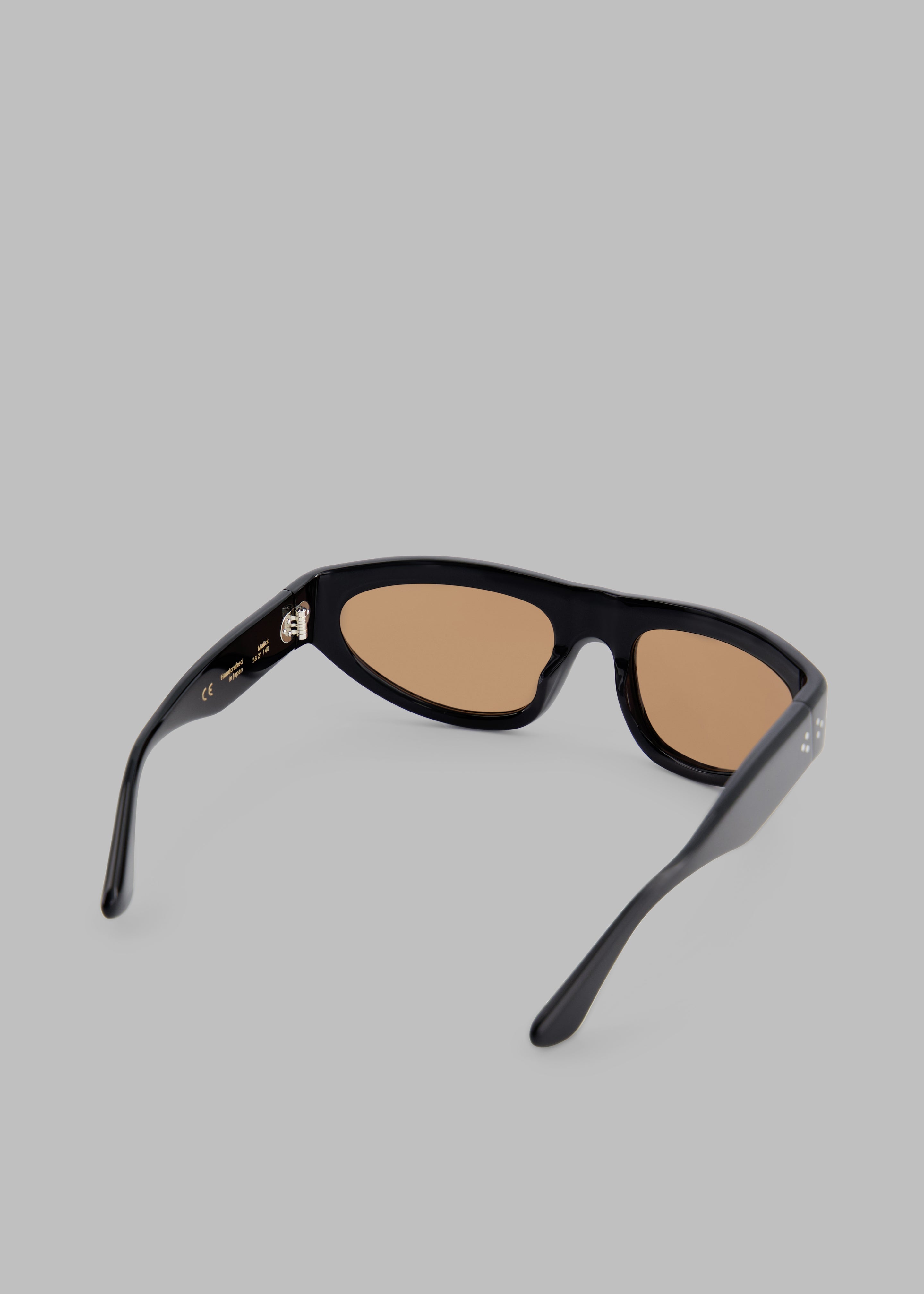 Port Tanger Malick Sunglasses - Black Acetate/Tobacco Lens - 6