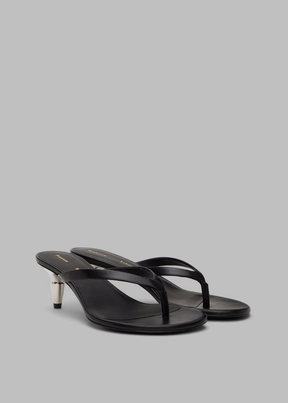 Proenza Schouler White Label Spike Flip Flops - Black