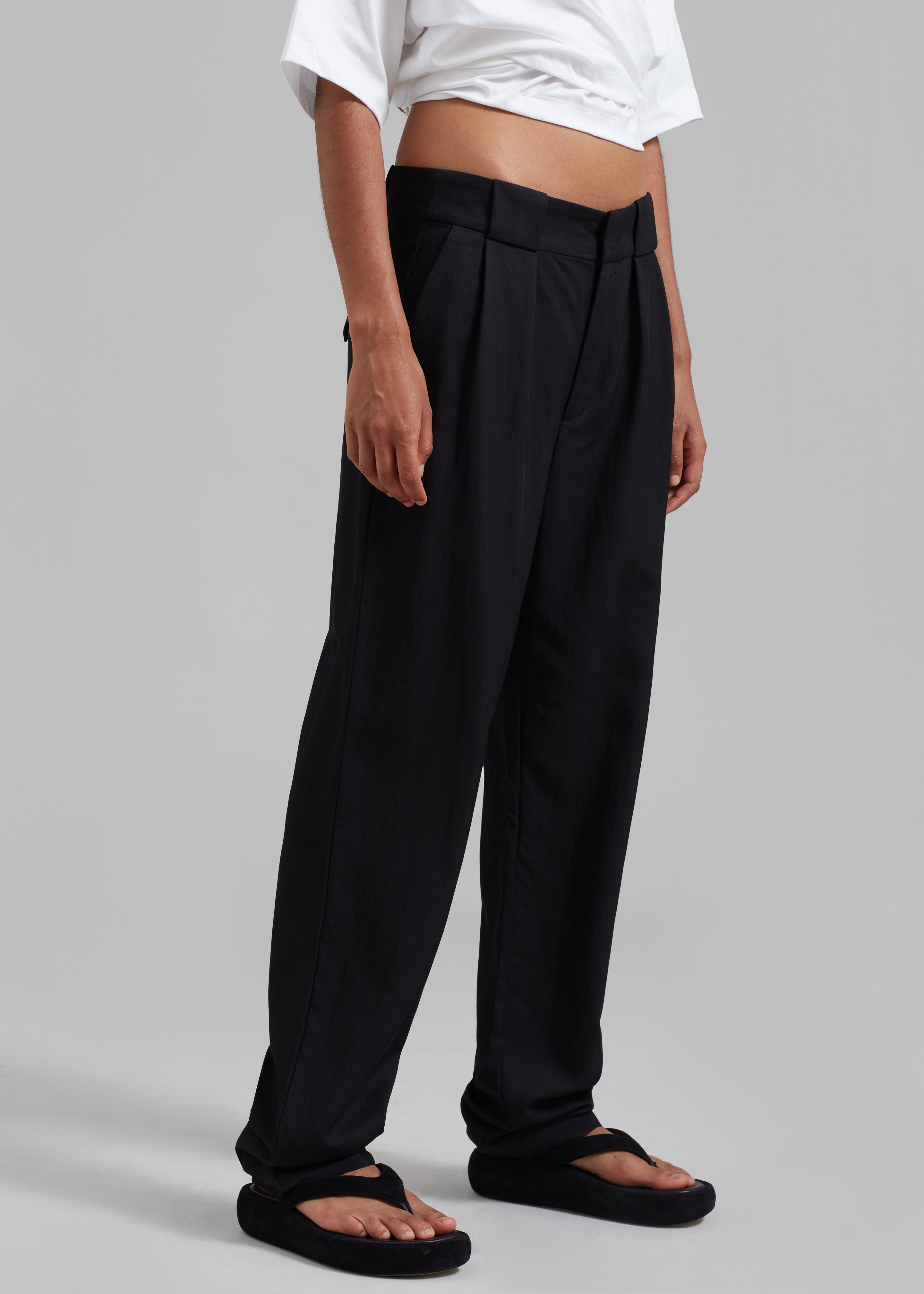 Proenza Schouler White Label Drapey Suiting Trousers - Black - 2