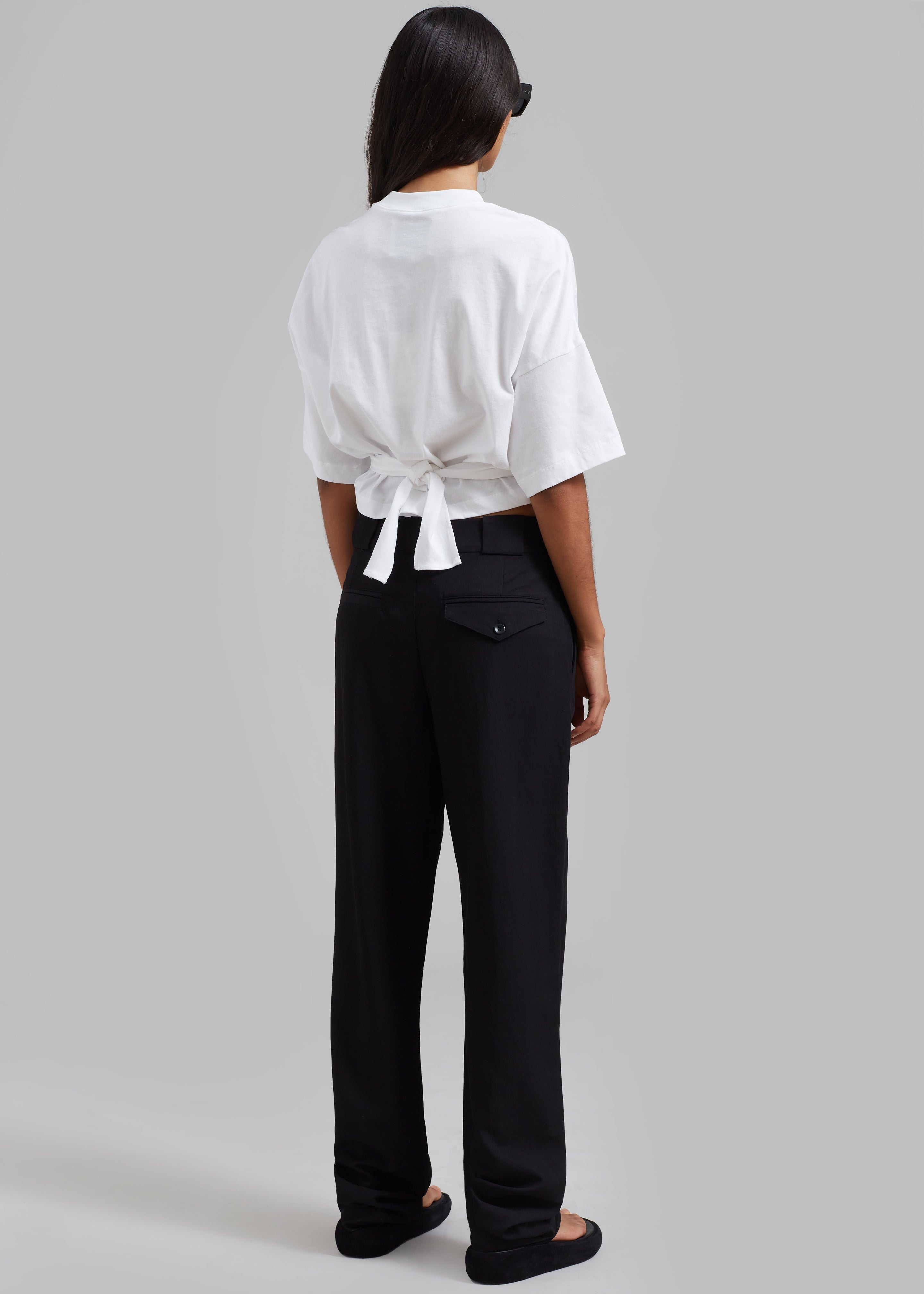 Proenza Schouler White Label Drapey Suiting Trousers - Black - 5