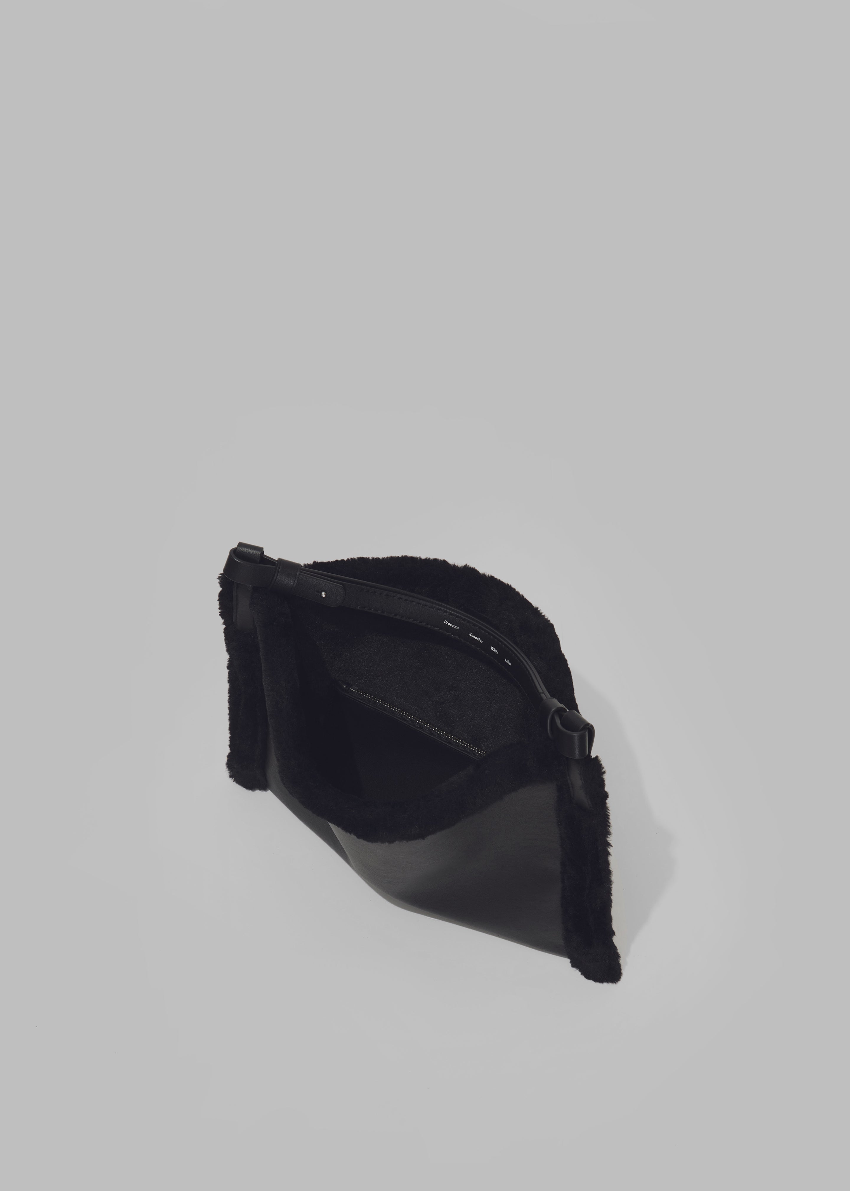 Proenza Schouler White Label Minetta Faux Shearling Bag - Black - 3