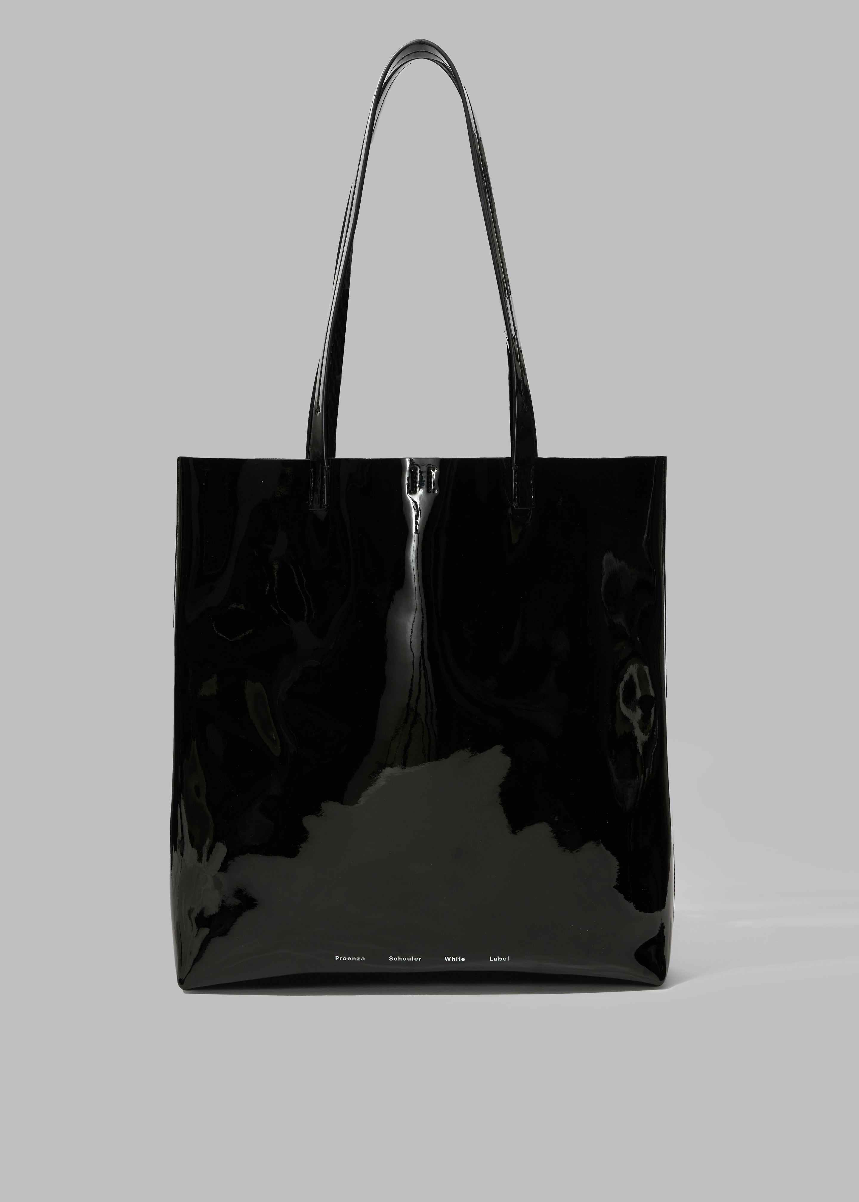 Proenza Schouler White Label Walker Patent Tote Bag - Black - 9