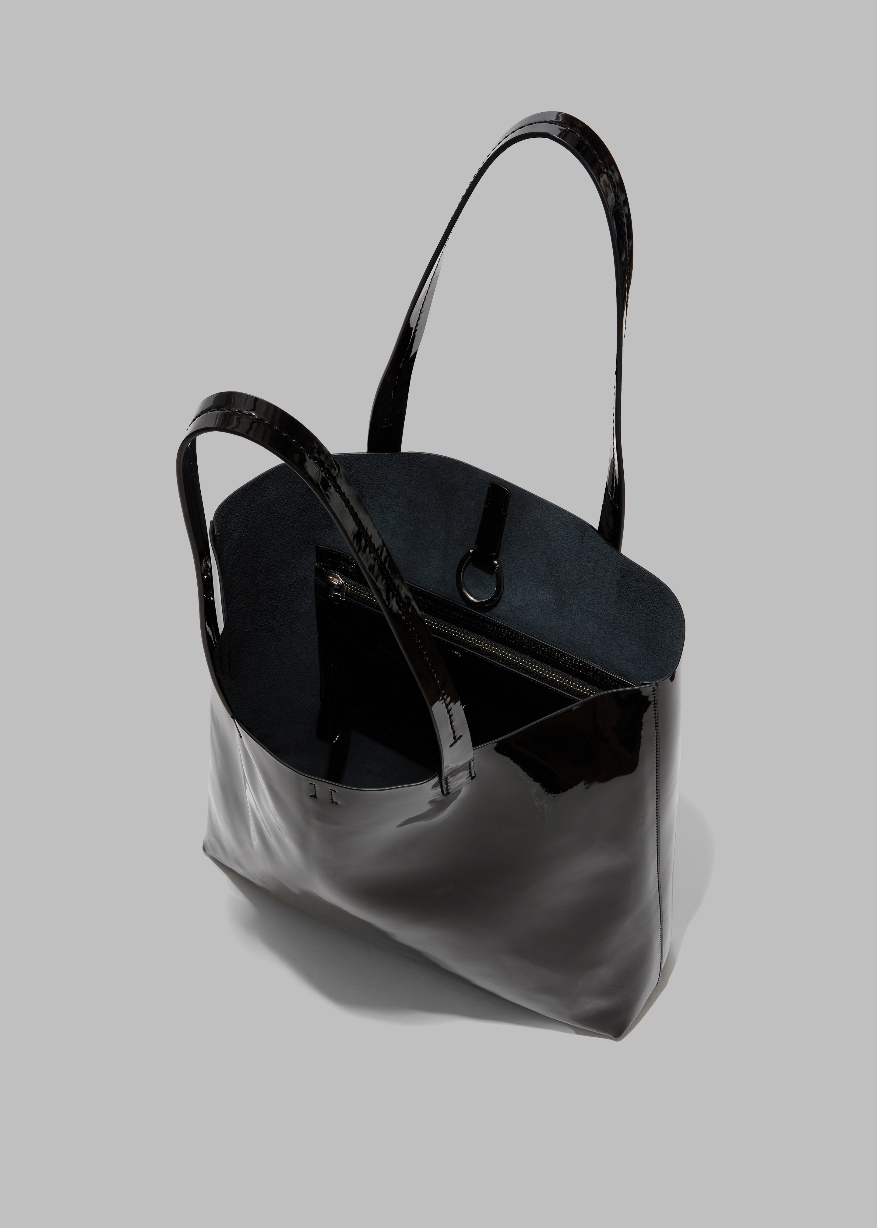 Proenza Schouler White Label Walker Patent Tote Bag - Black - 5
