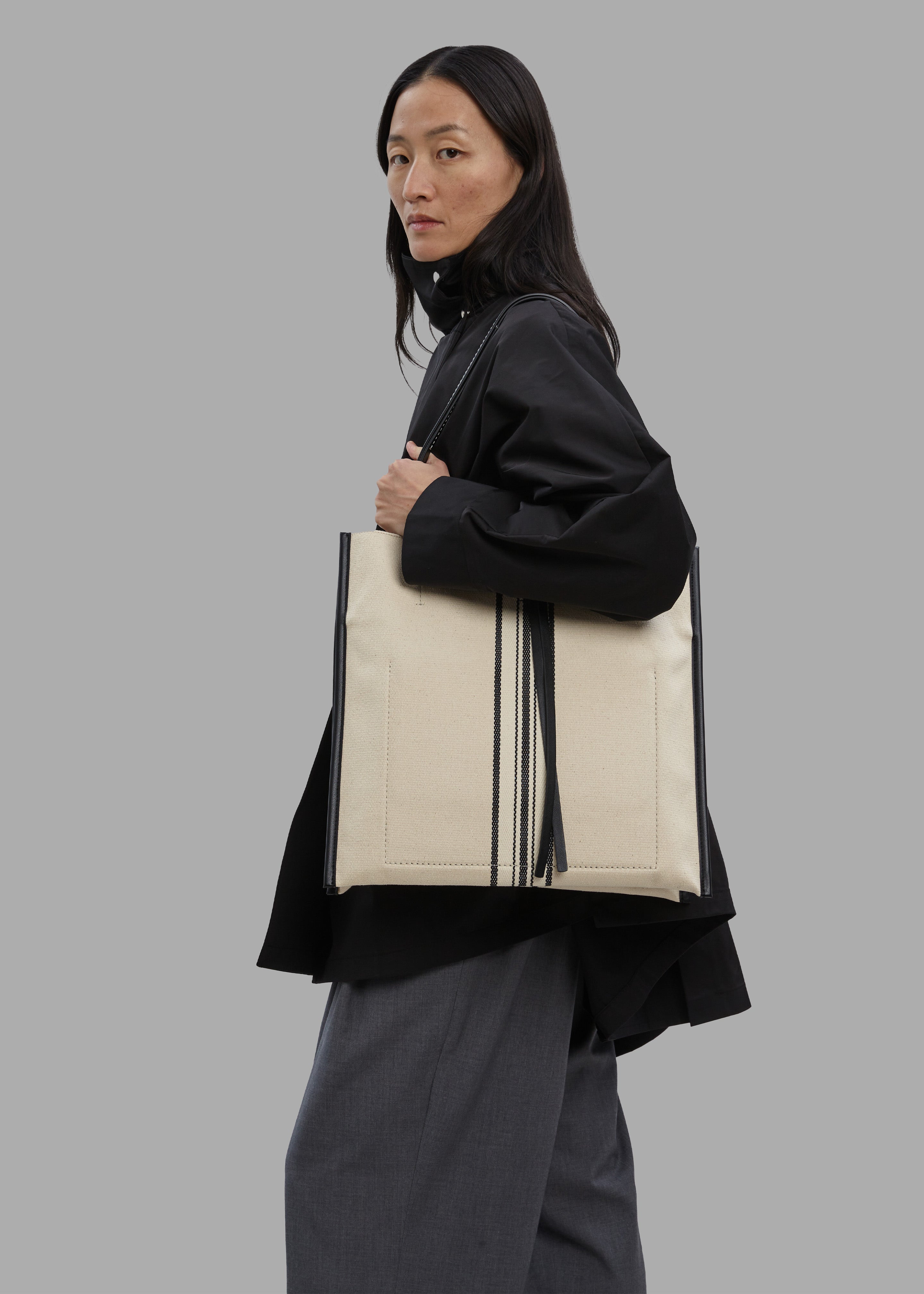 Proenza Schouler White Label Twin Tote Bag - Natural/Black - 6