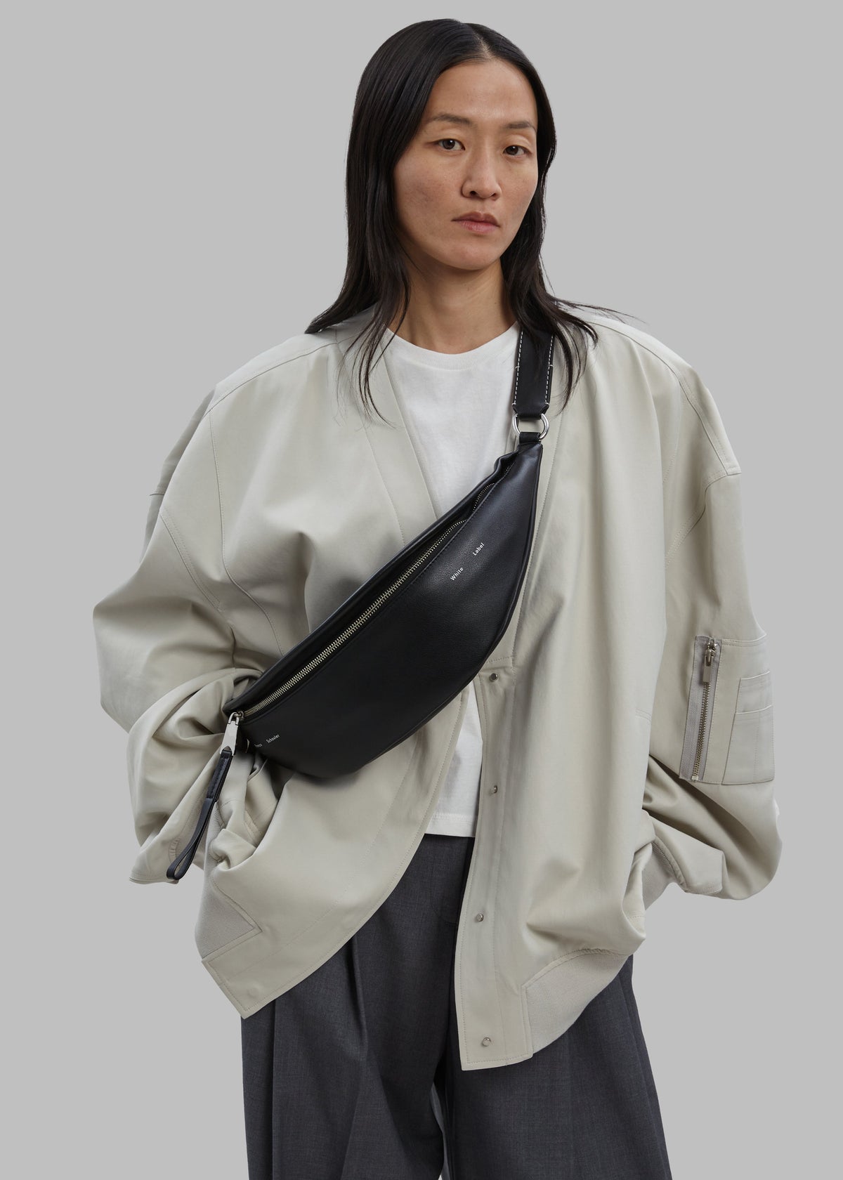 Proenza Schouler White Label Stanton Leather Sling Bag - Black - 4