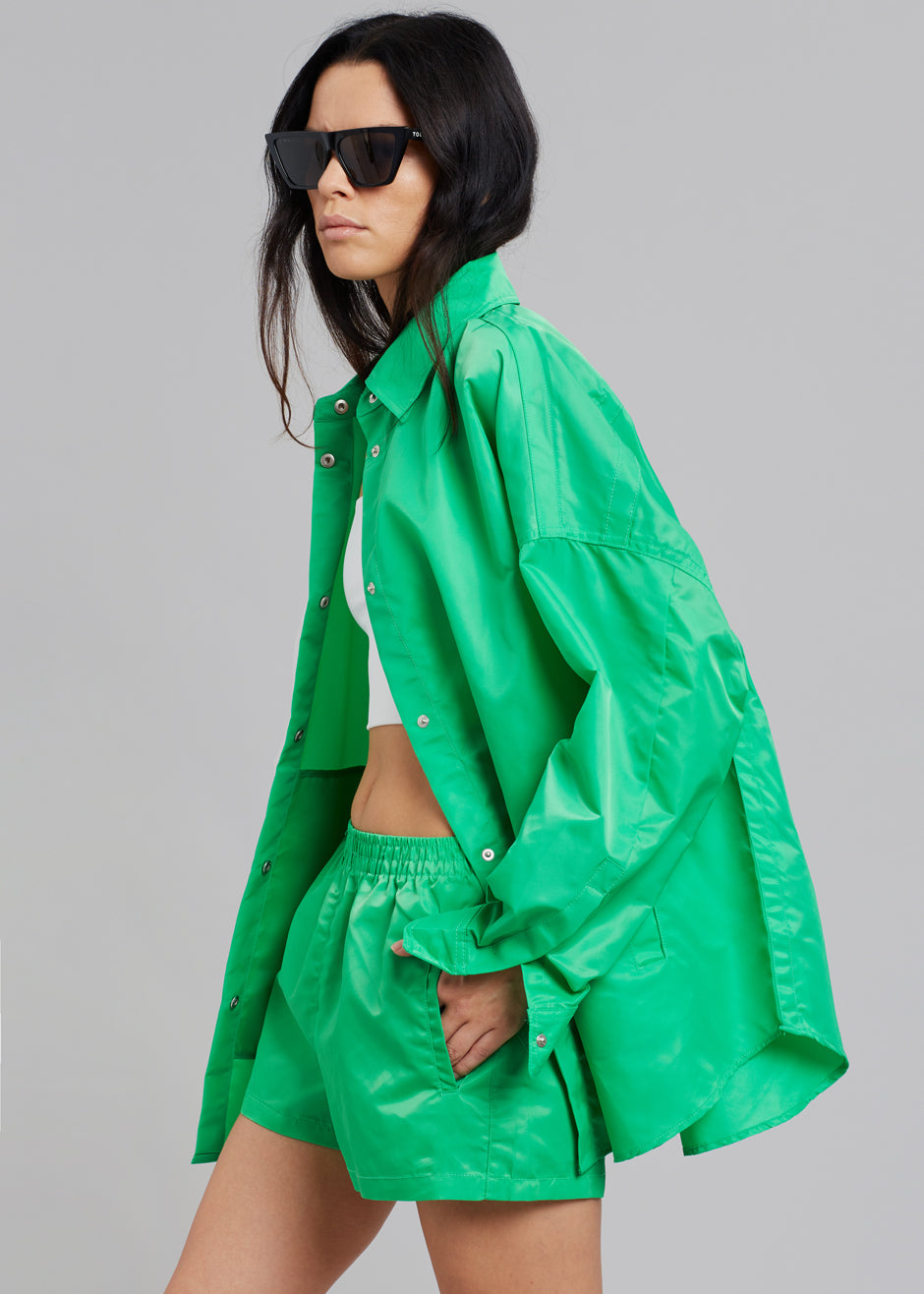 Perla Shirt Jacket - Kelly Green - 2