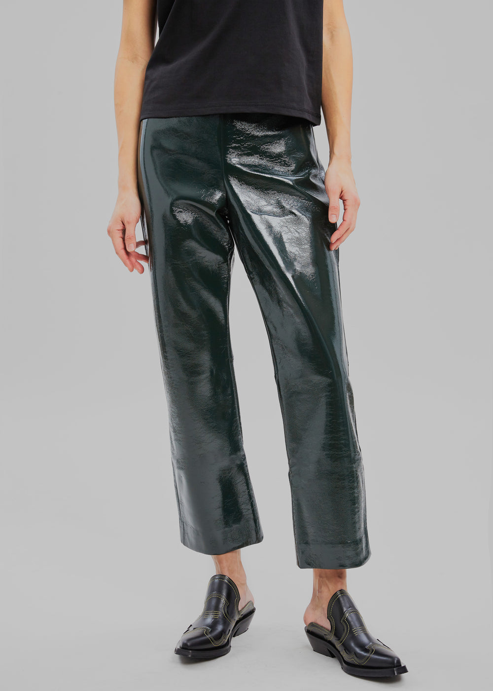 Proenza Schouler White Label Vinyl Pants - Pine - 1