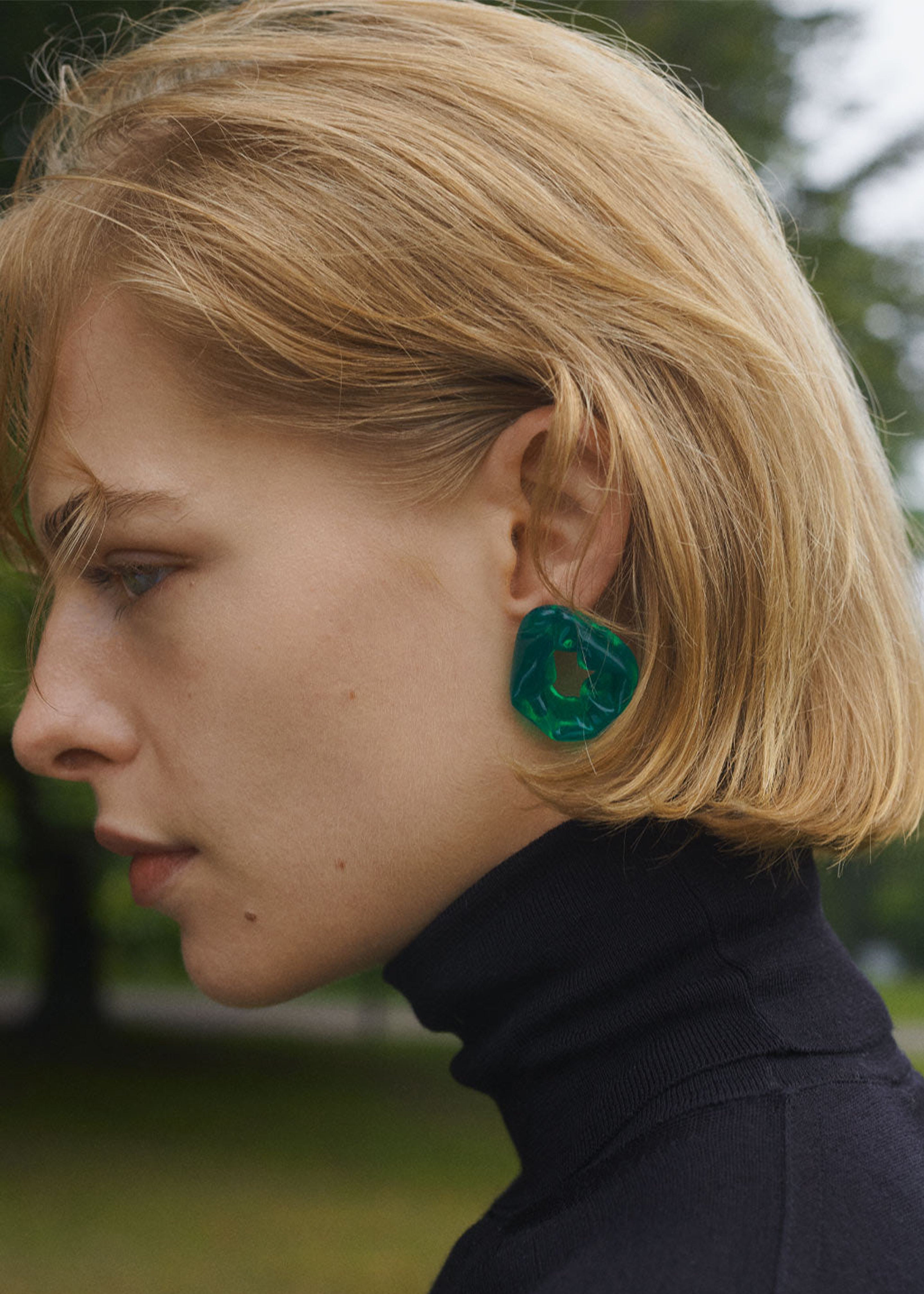 Completedworks Scrunch Bio-Resin Earrings - Green - 4