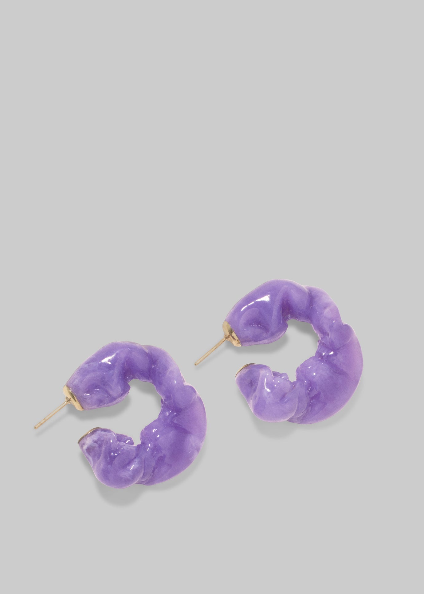 Completedworks Ruffle Bio-Resin Earrings - Lilac