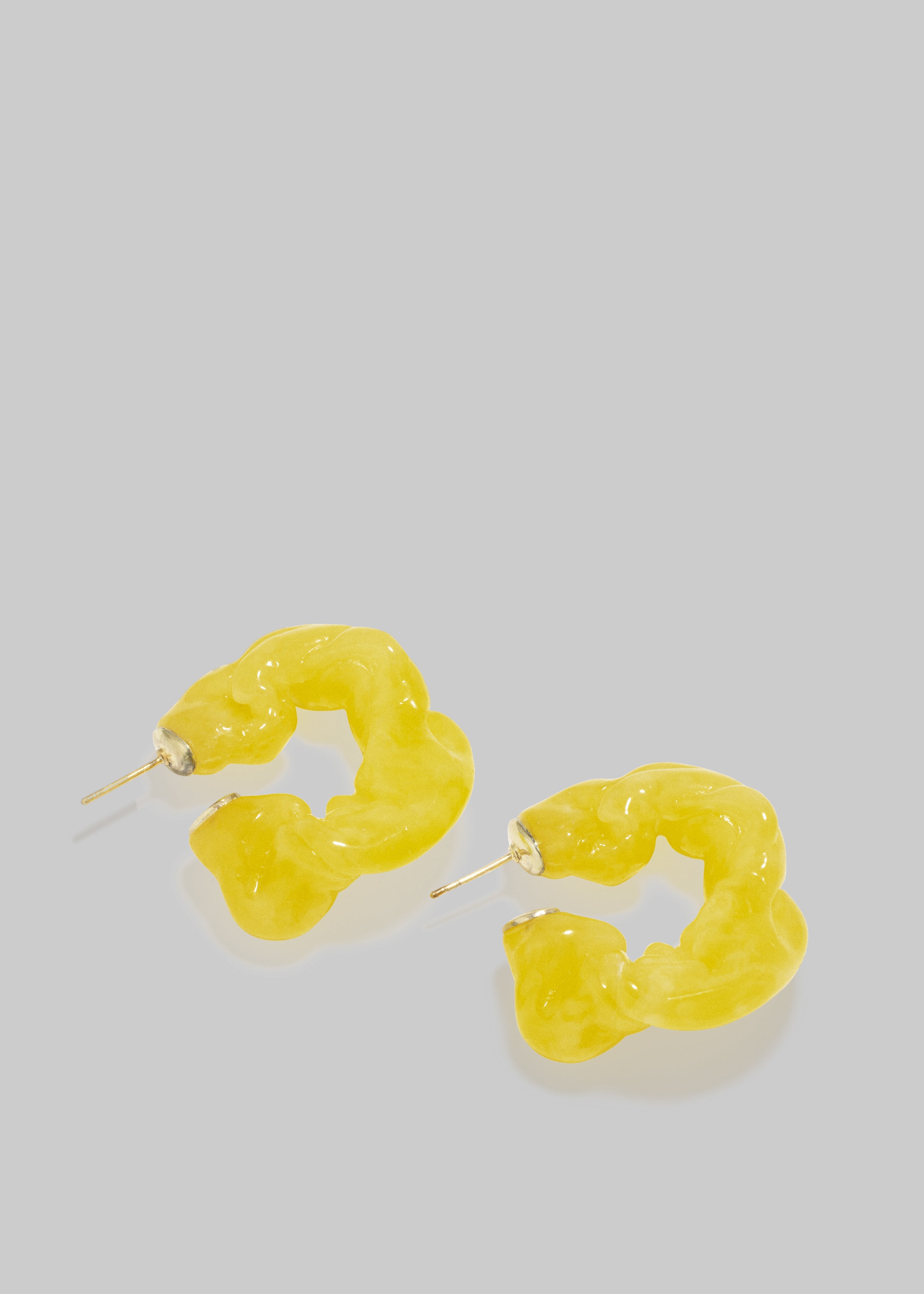 Completedworks Ruffle Bio-Resin Earrings - Yellow - 1