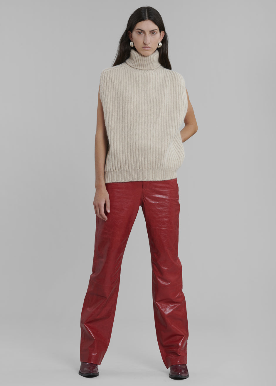 REMAIN Pants Crunchy Leather - Chili Pepper - 1