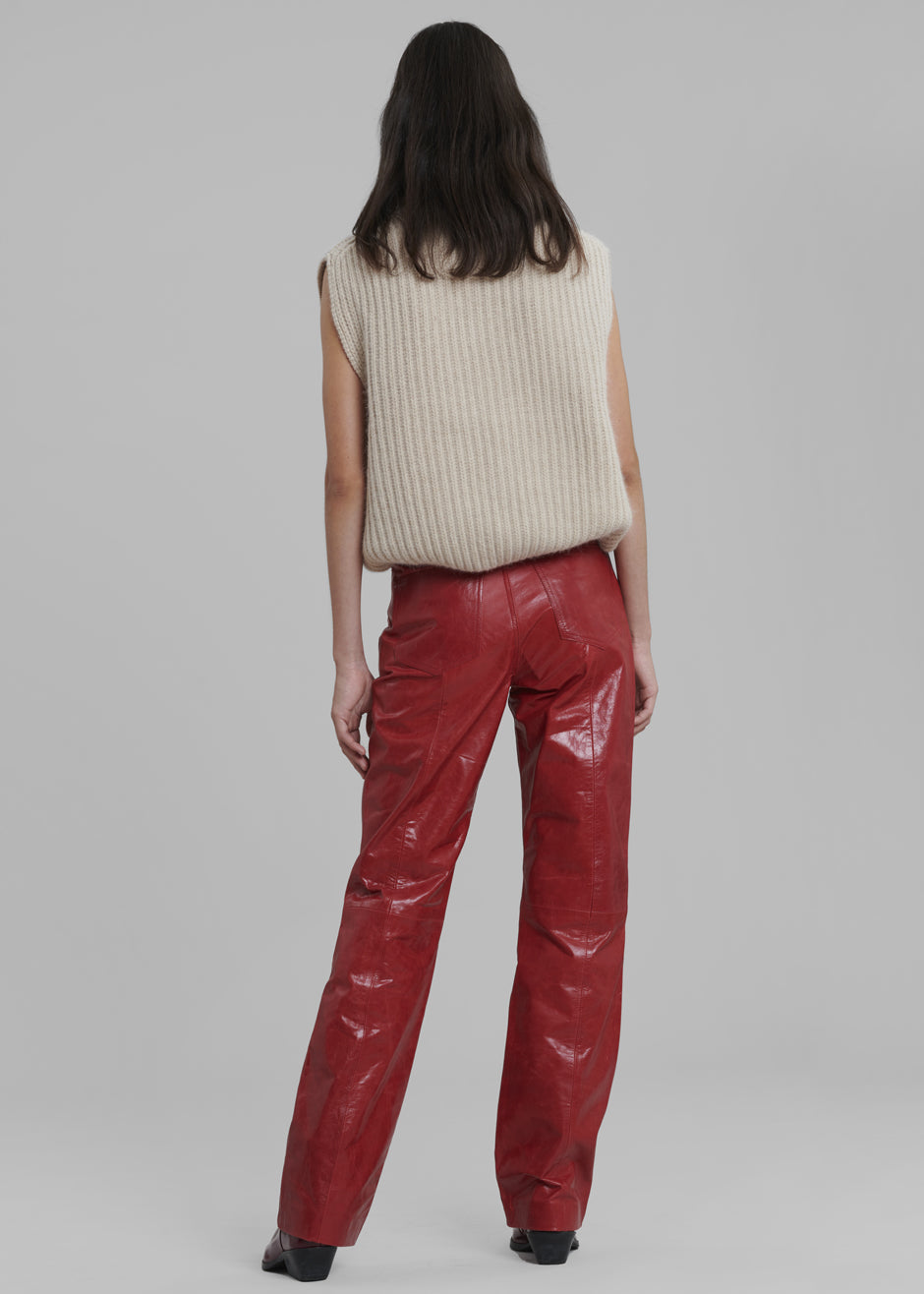 REMAIN Pants Crunchy Leather - Chili Pepper - 10
