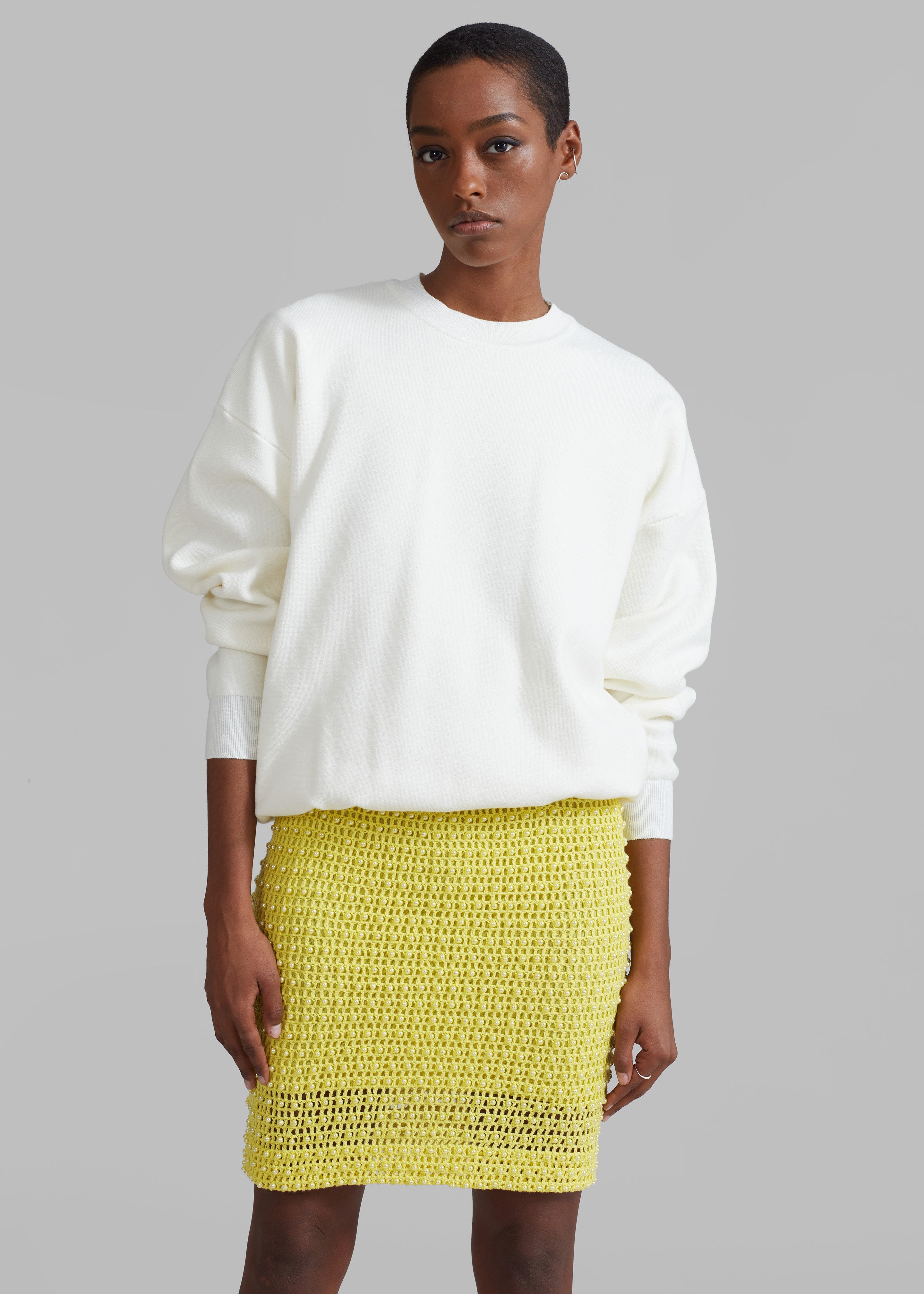 REMAIN Pearl Knit Skirt - Banana Cream - 3