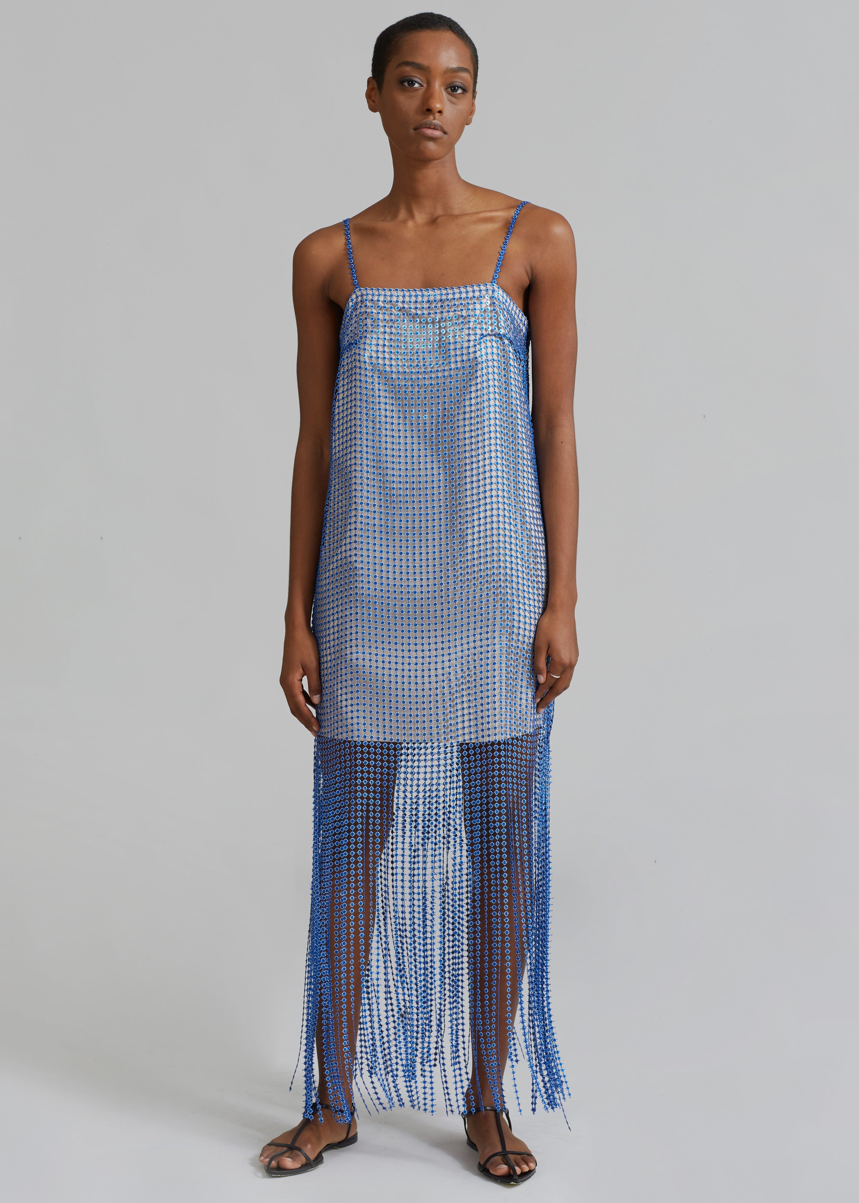 REMAIN Sequin Lace Fringe Dress - Surf The Web Comb. - 4