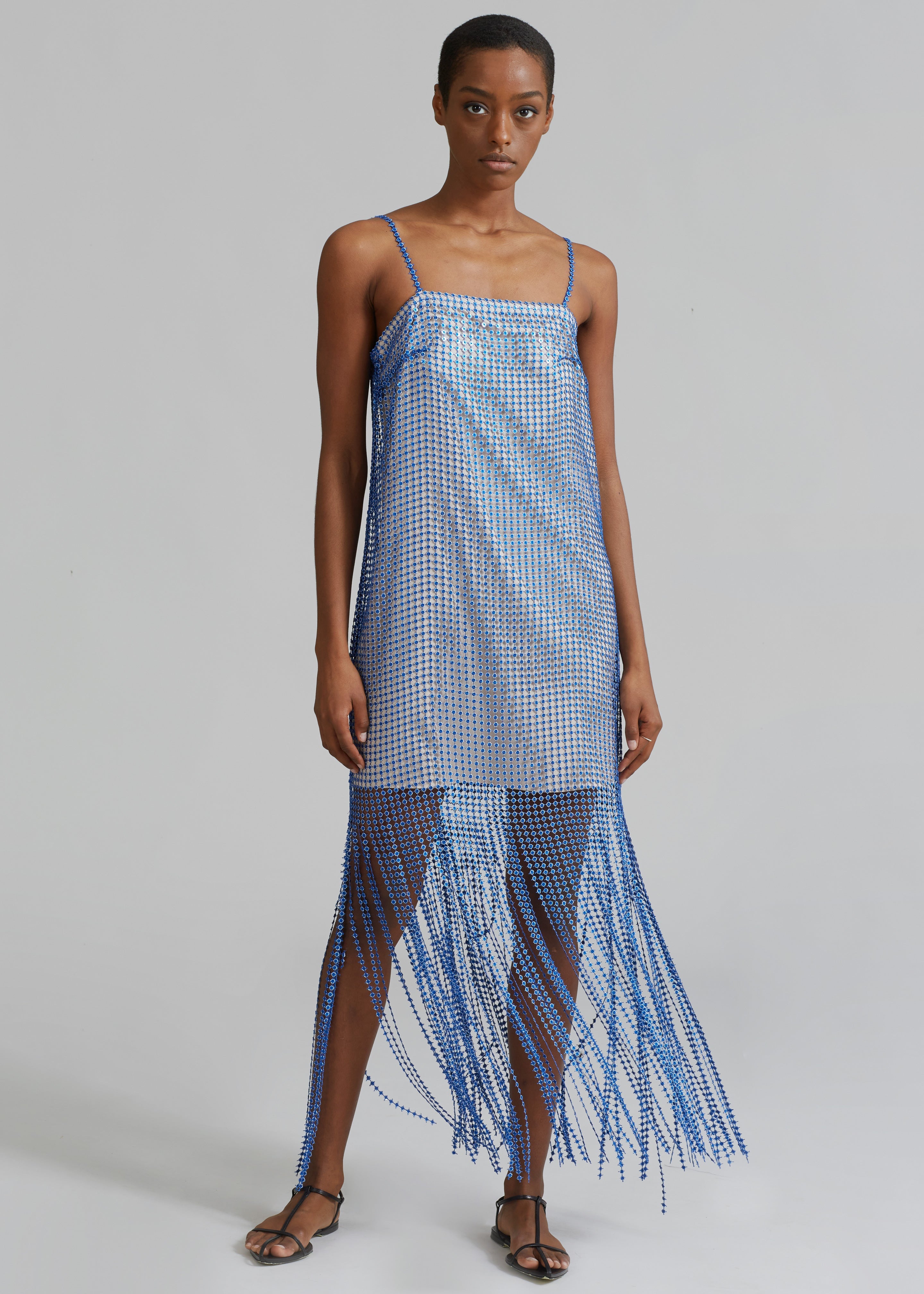 REMAIN Sequin Lace Fringe Dress - Surf The Web Comb. - 6