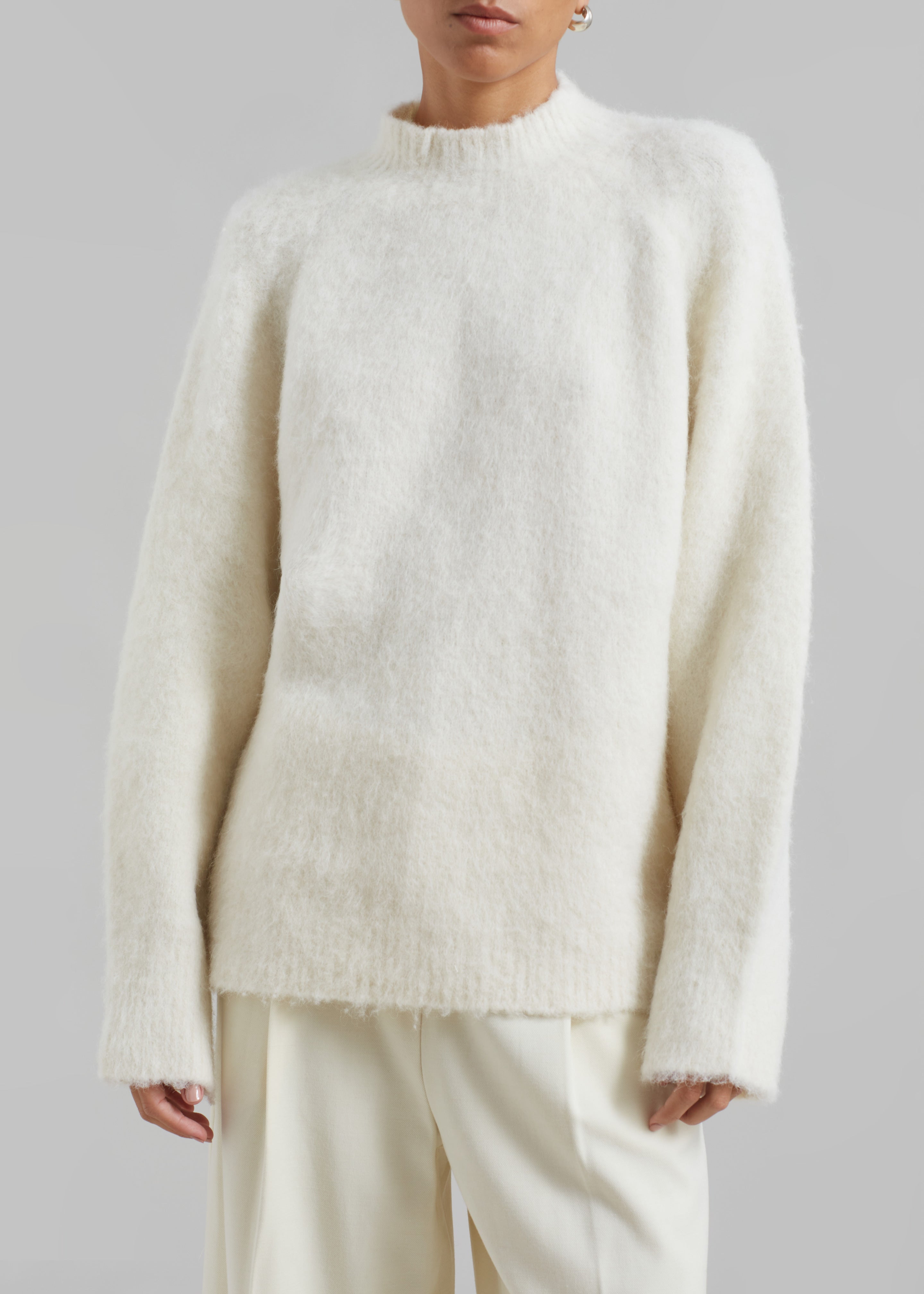 Róhe Alpaca Wool Blend Sweater - Off White - 2