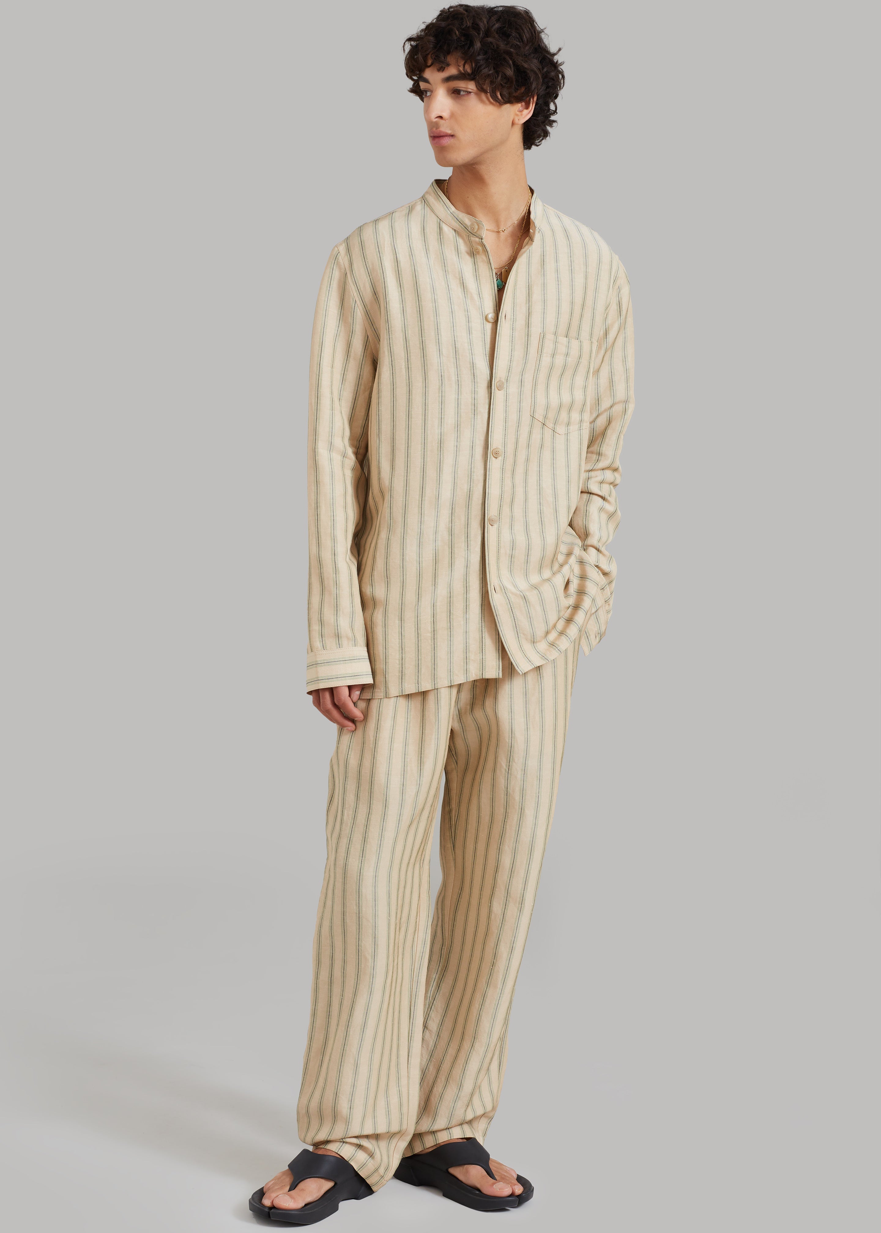 Róhe Resort Striped Shirt - Deckchair Stripe - 2