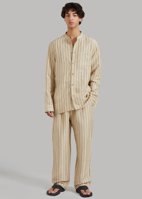 Róhe Resort Striped Trousers - Deckchair Stripe