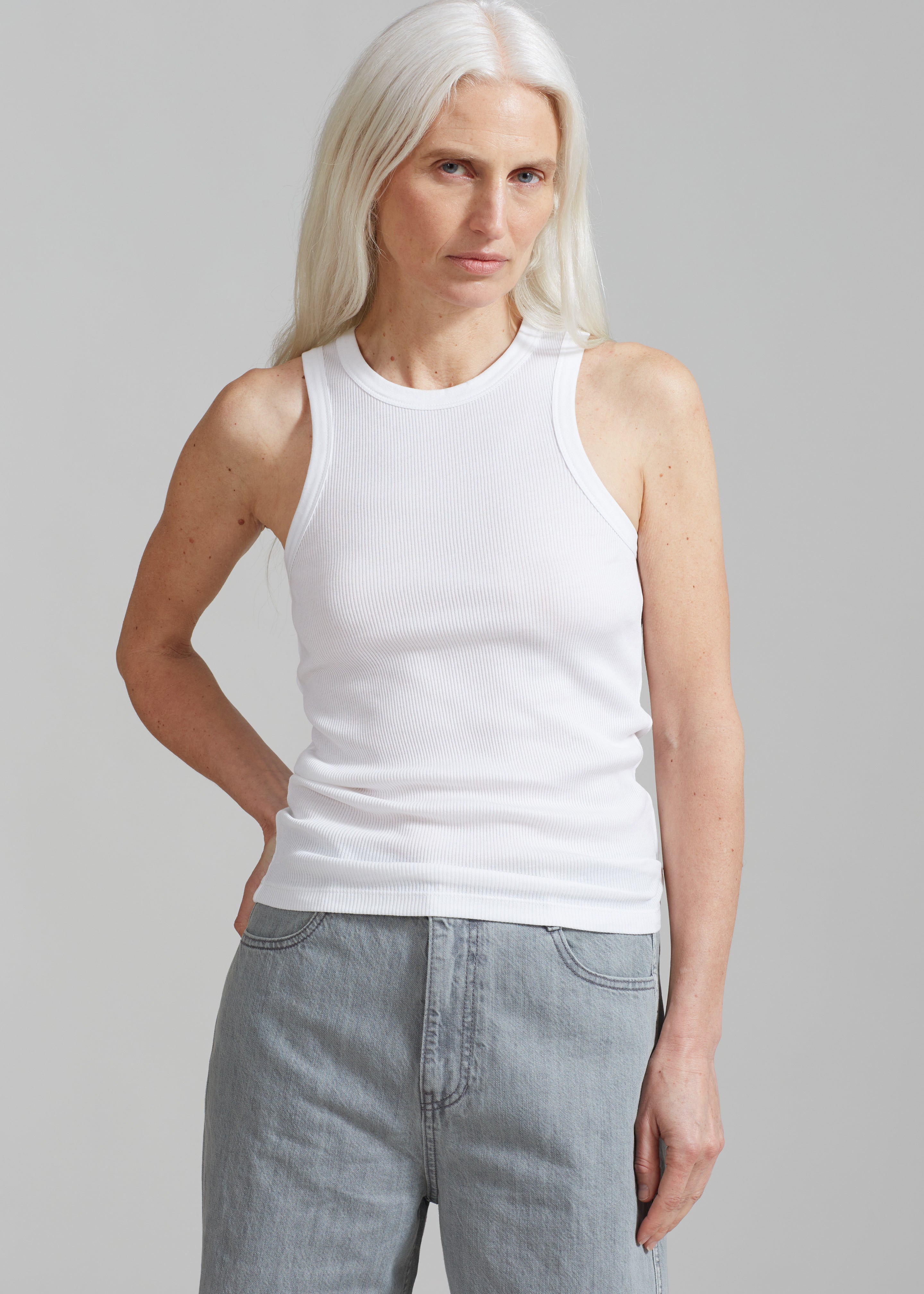 Róhe Rib Tank Top - White - 6