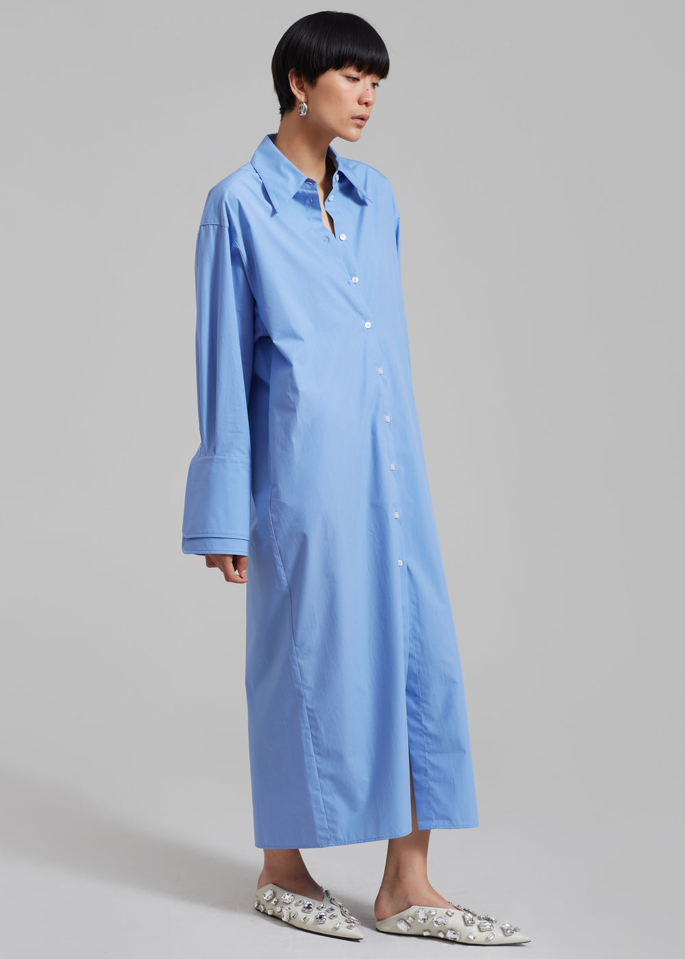 Róhe Poplin Shirt Dress - Serenity - 1