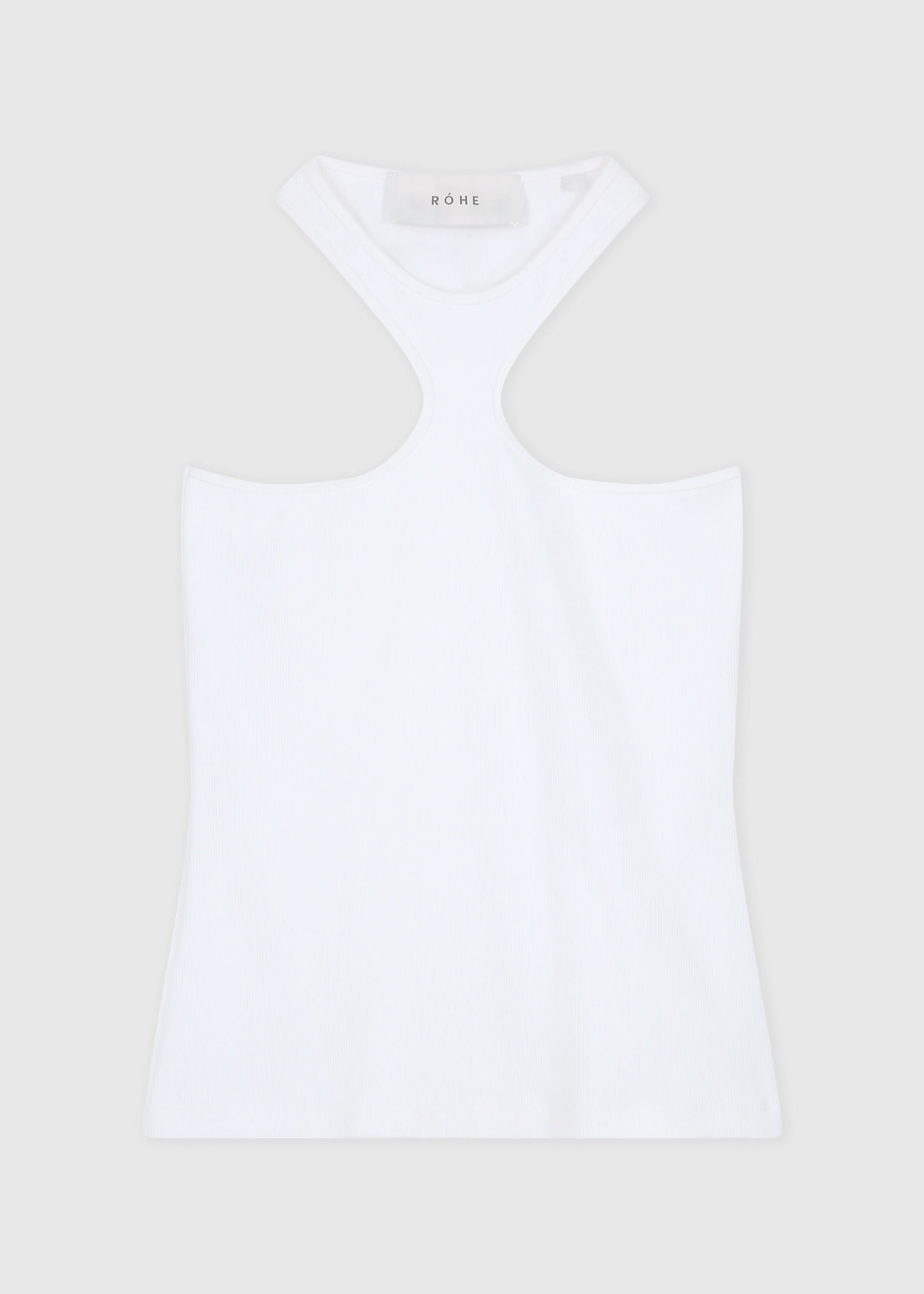 Róhe Shaped Rib Top - White