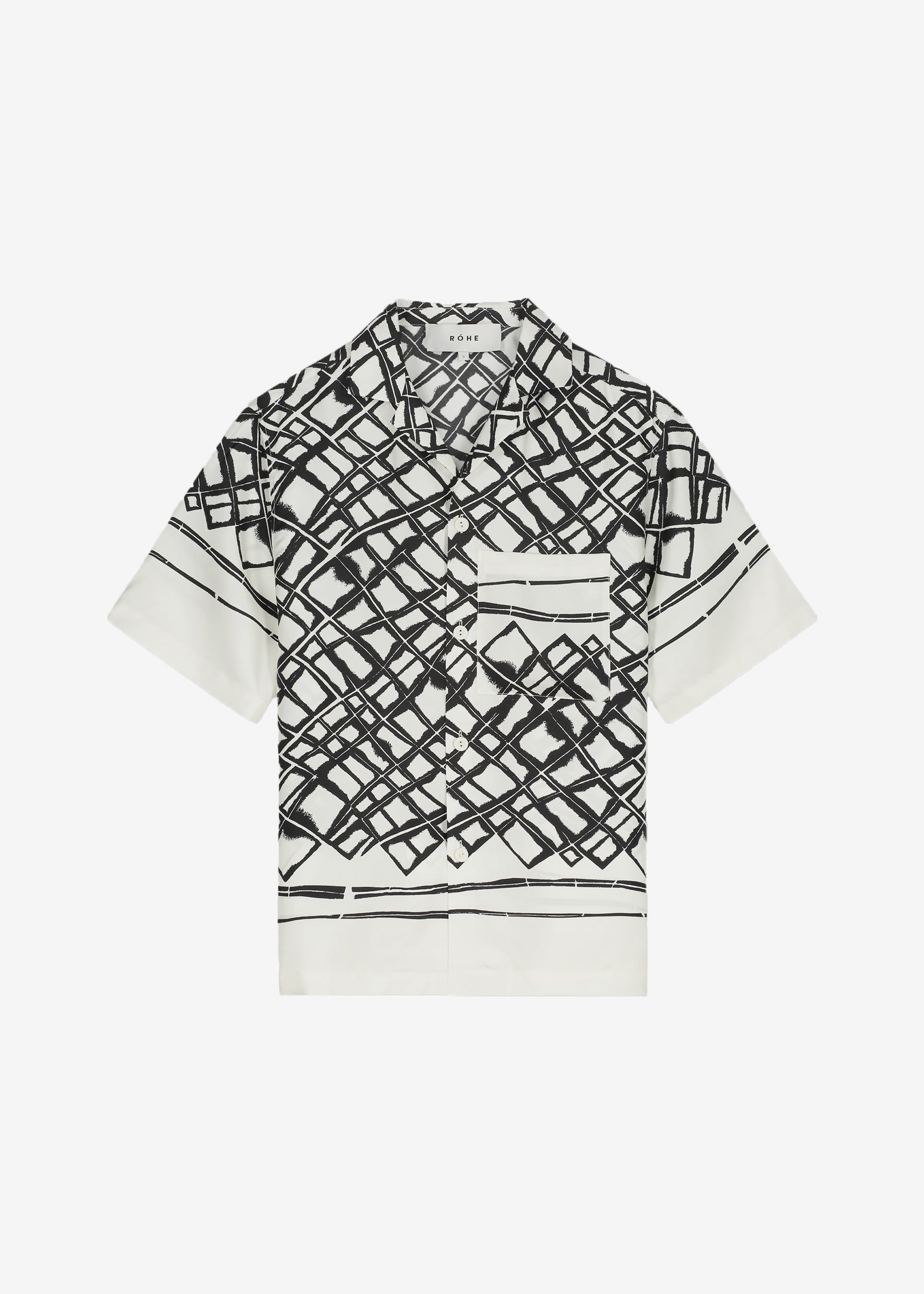 Róhe Unisex Silk Labyrinth Shirt - Labyrinth - 14