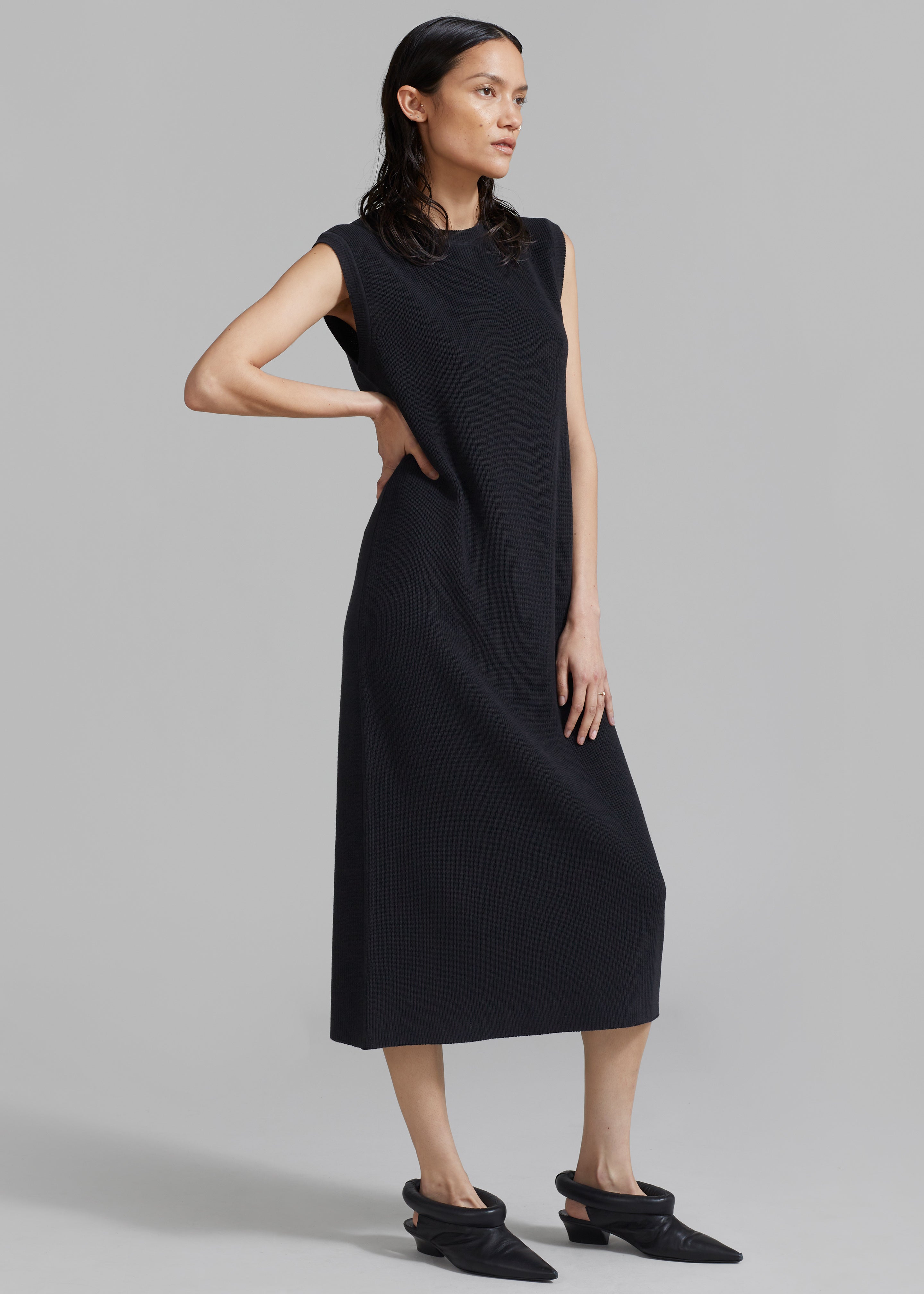 Rosie Knit Dress - Black - 2