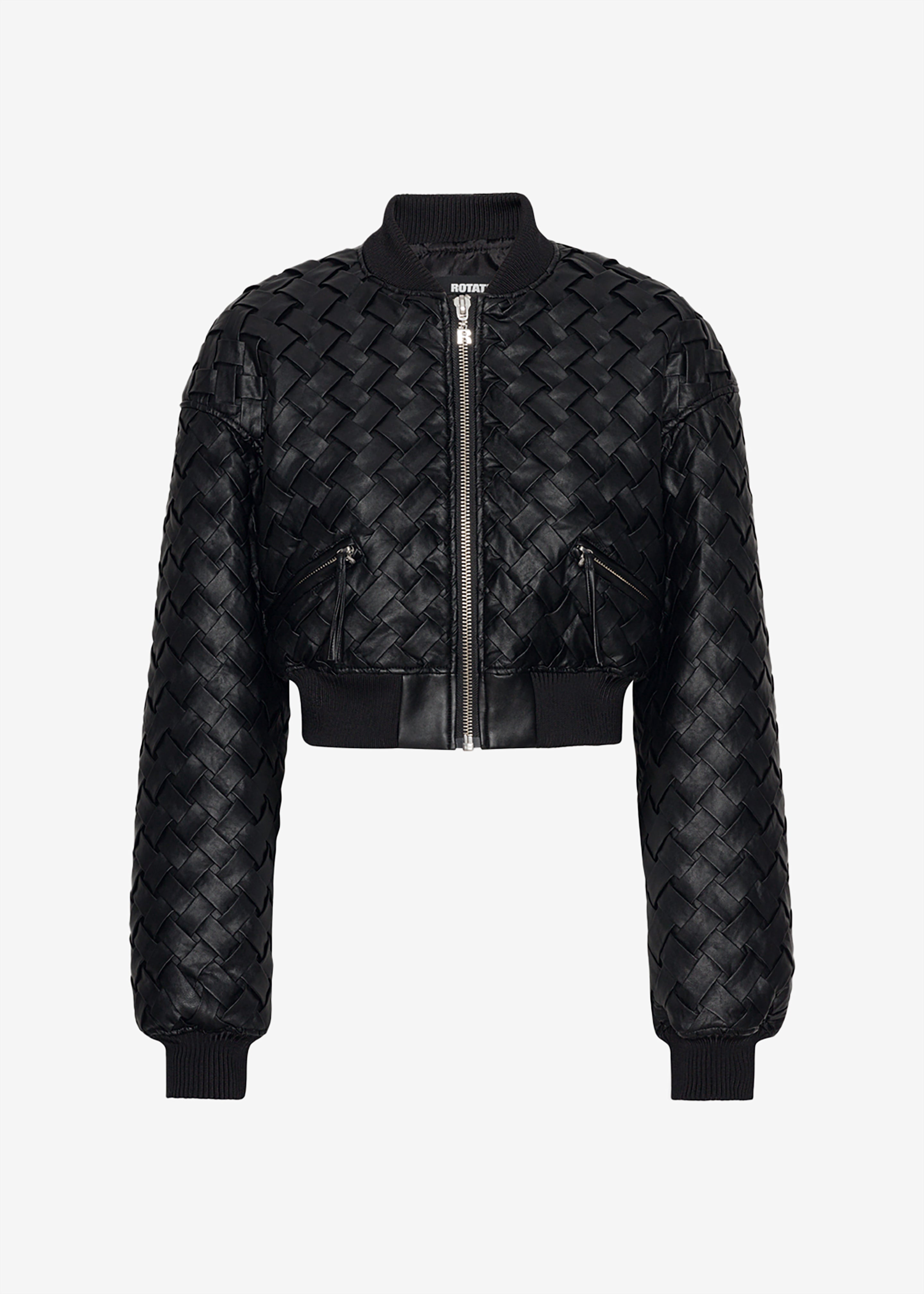 ROTATE Braided Bomber Jacket - Black - 11