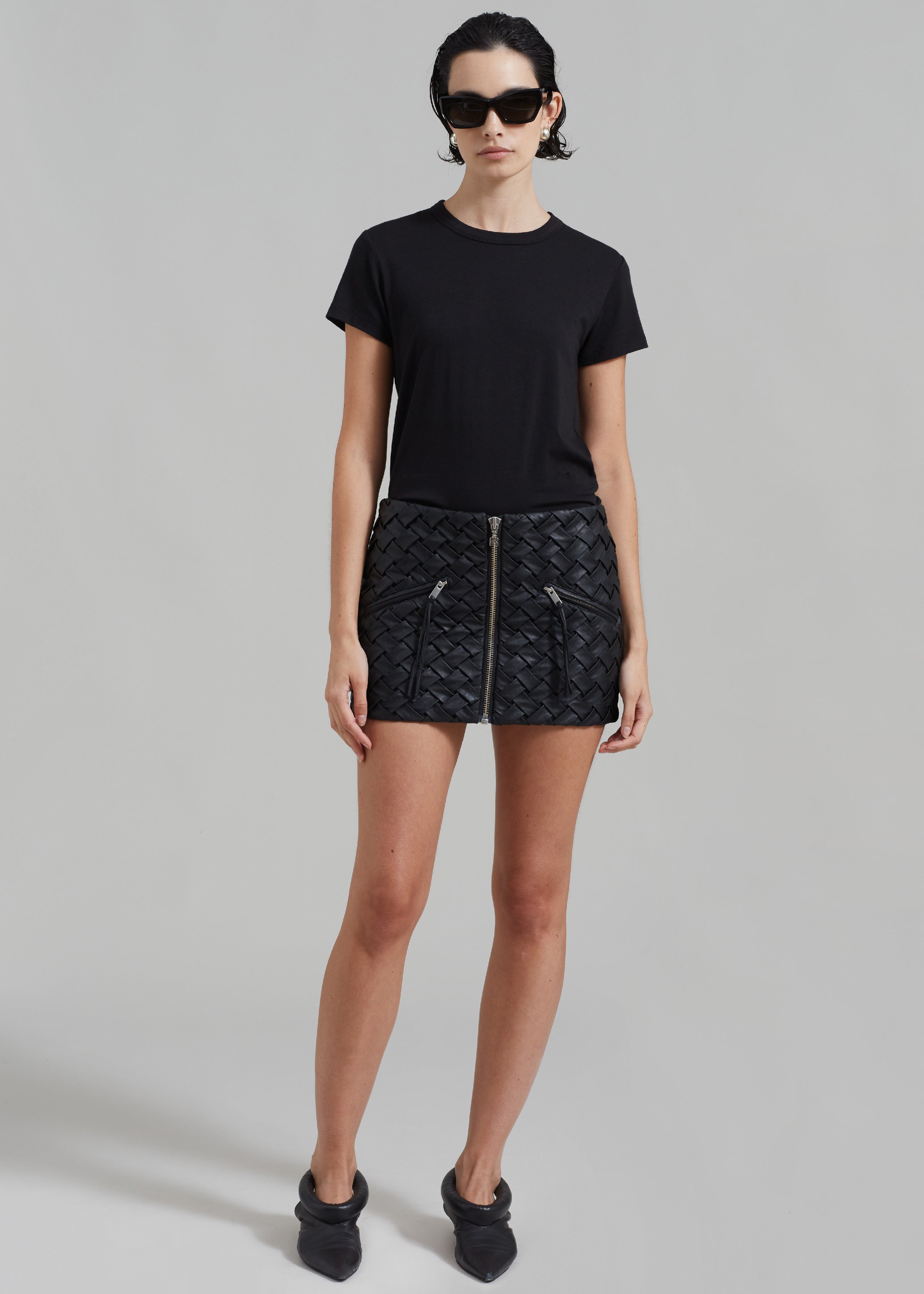 ROTATE Braided Mini Skirt - Black - 5