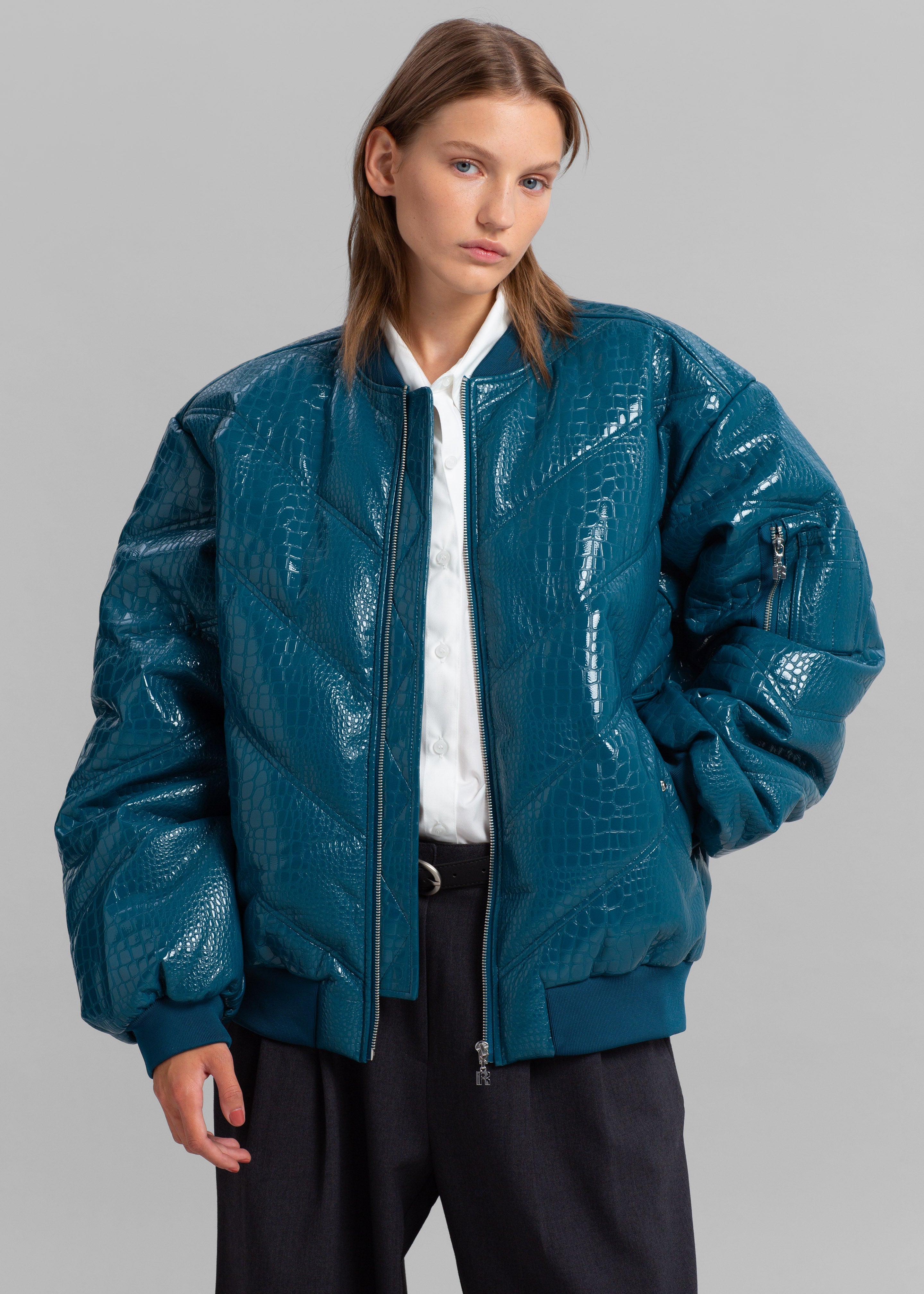 ROTATE Inary Bomber Jacket - Blue Coral - 2