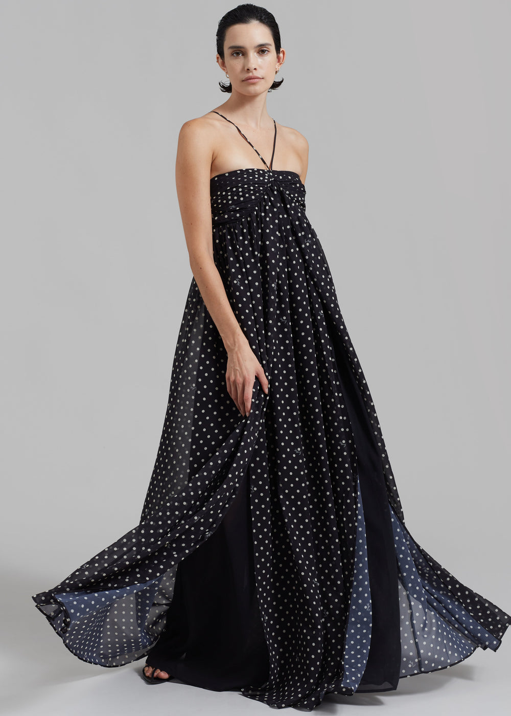 ROTATE Chiffon Halterneck Dress - Tap Shoe Comb