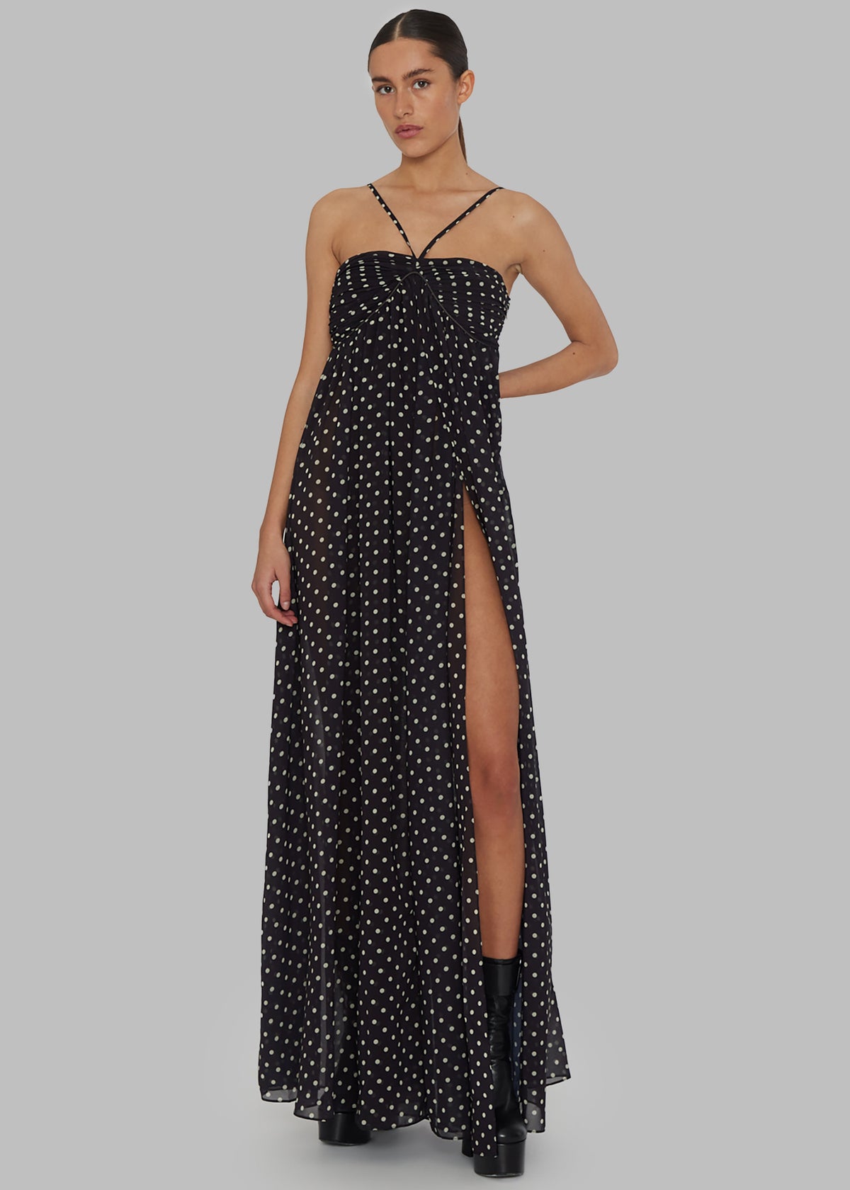 ROTATE Chiffon Halterneck Dress - Tap Shoe Comb - 6
